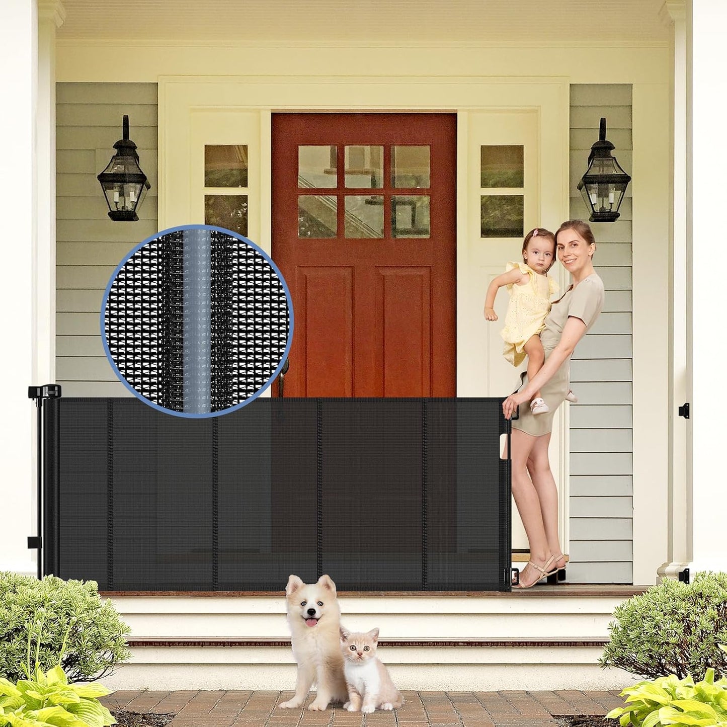 Reinforced Retractable Baby Gates for Indoor and Outdoor Use