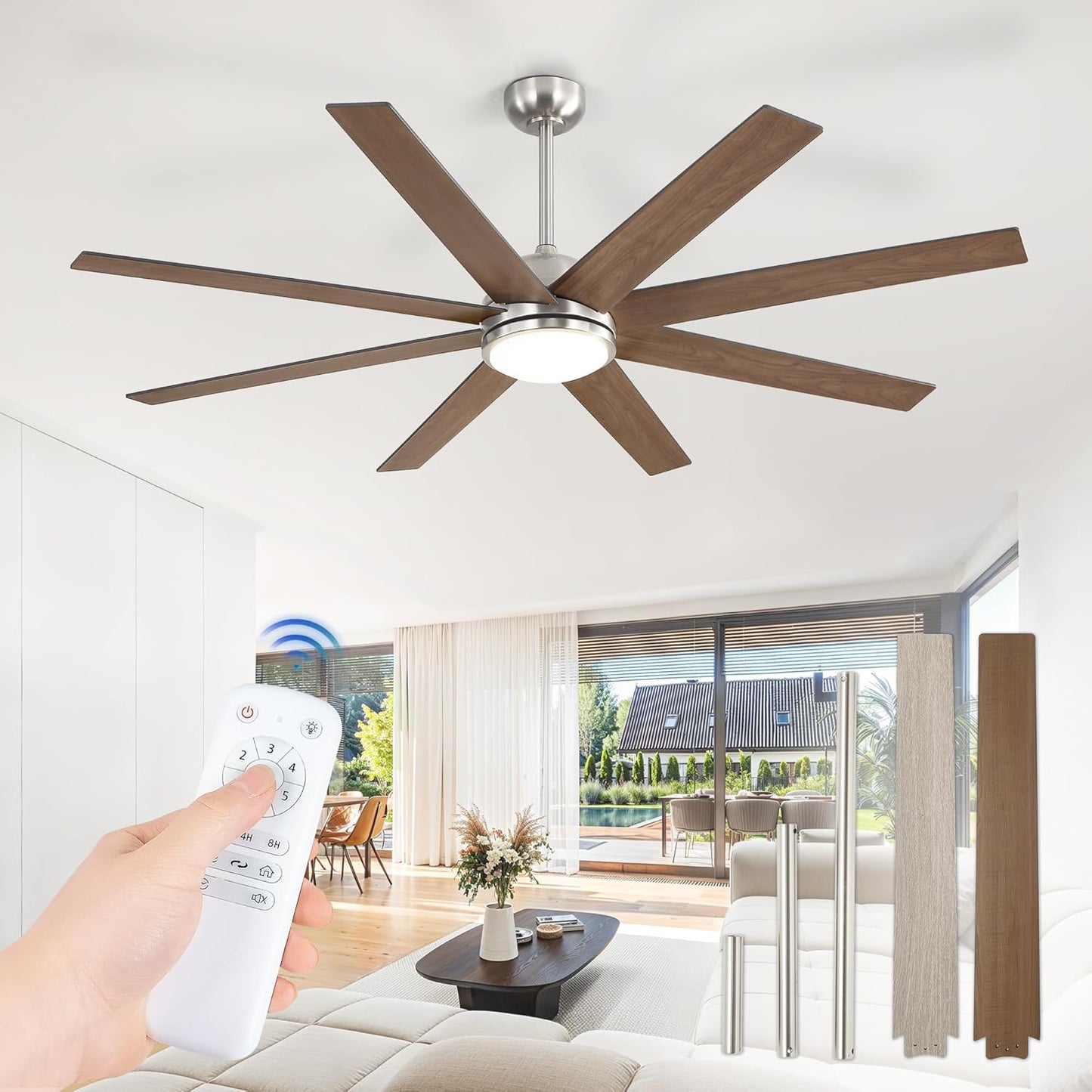 Fanbulous 65 Inch Ceiling Fan with Lights and Remote Control
