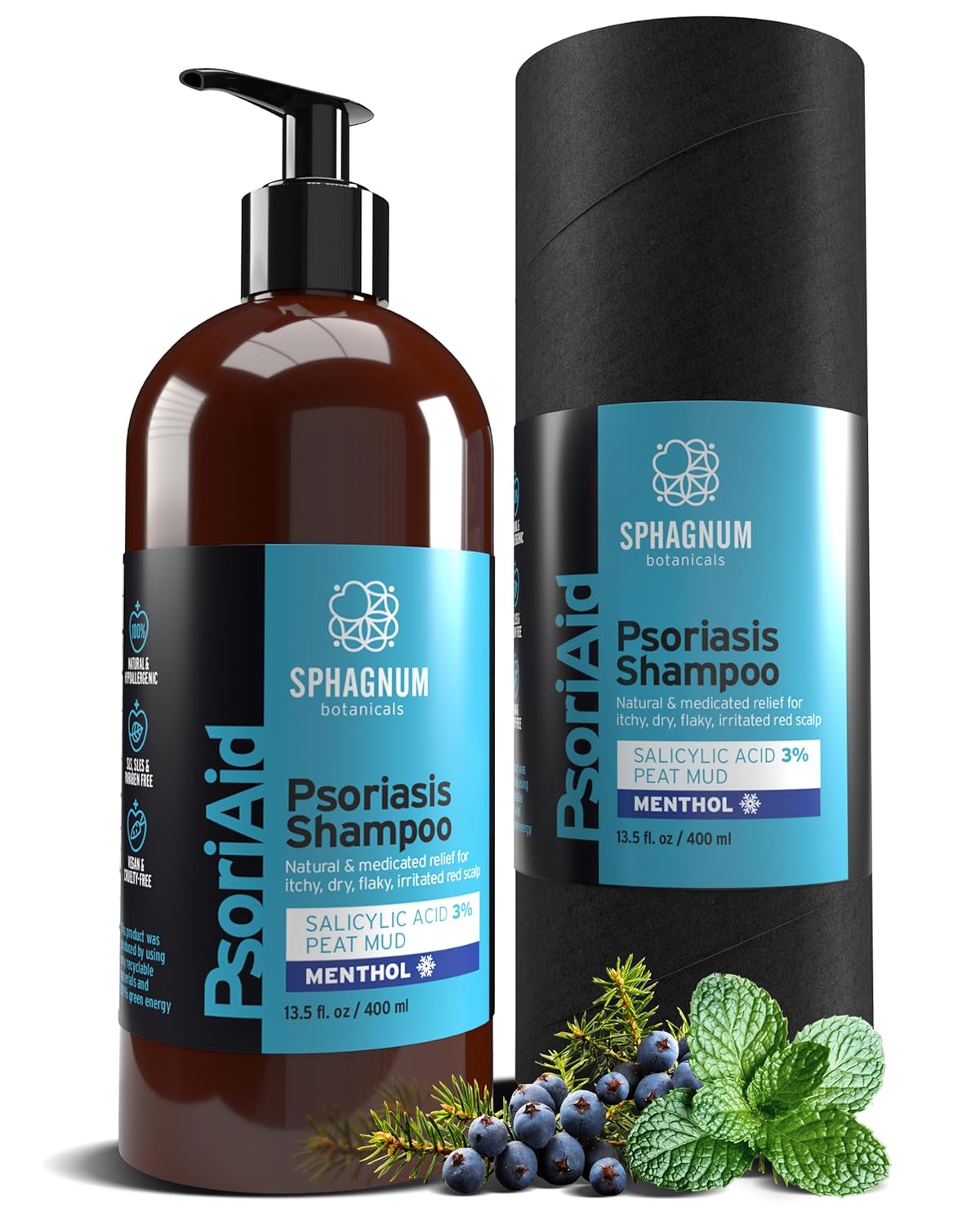 Sphagnum Botanicals Psoriasis Shampoo for Itchy Scalp Relief