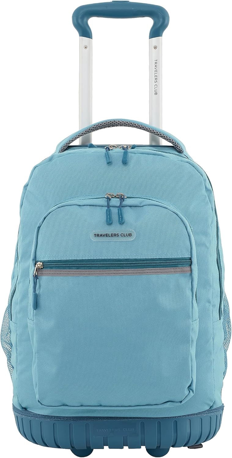 Travelers Club 20 Inch Rolling Backpack with Laptop Compartment