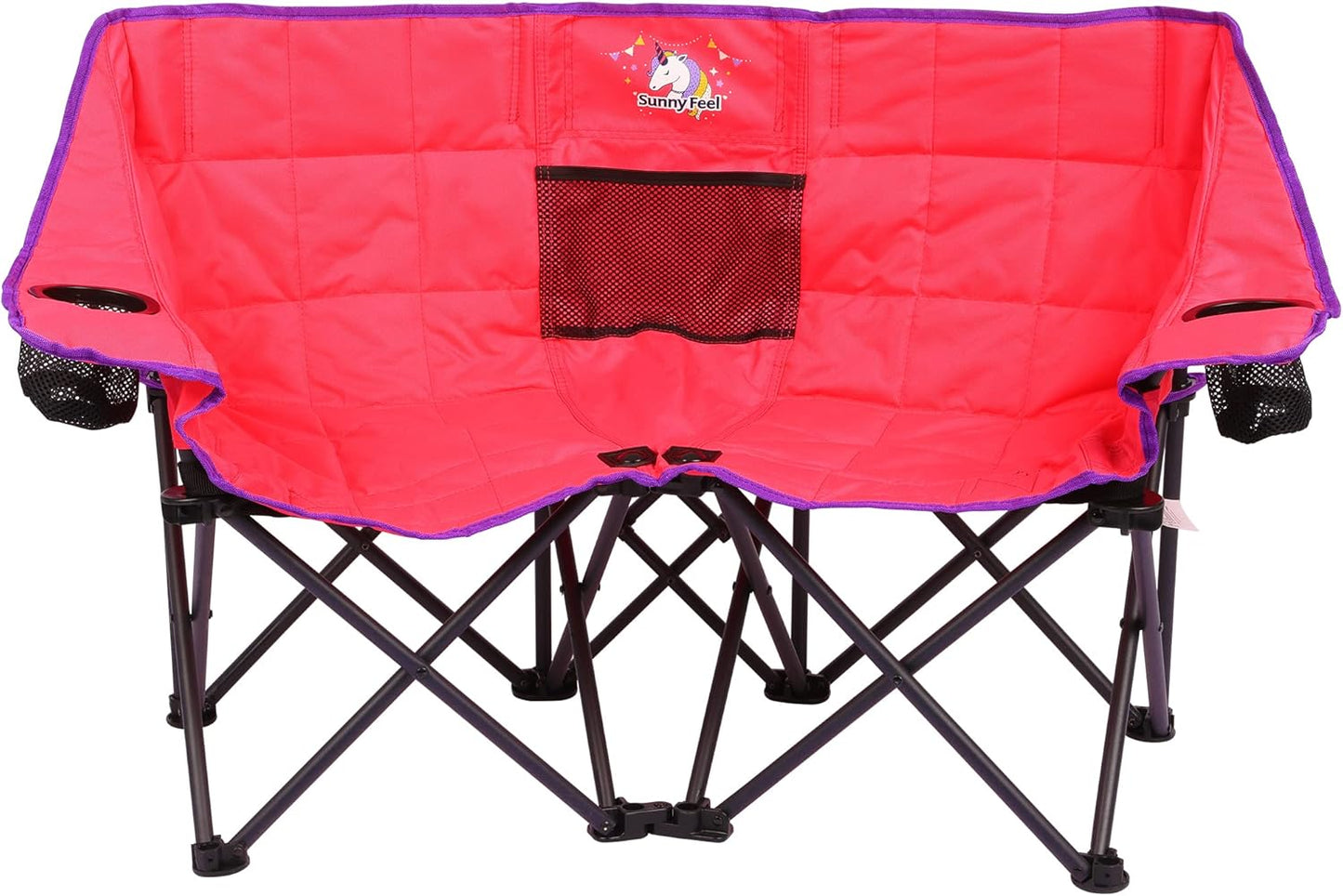 SUNNYFEEL Kids Folding Double Camping Chair for Outdoor Fun