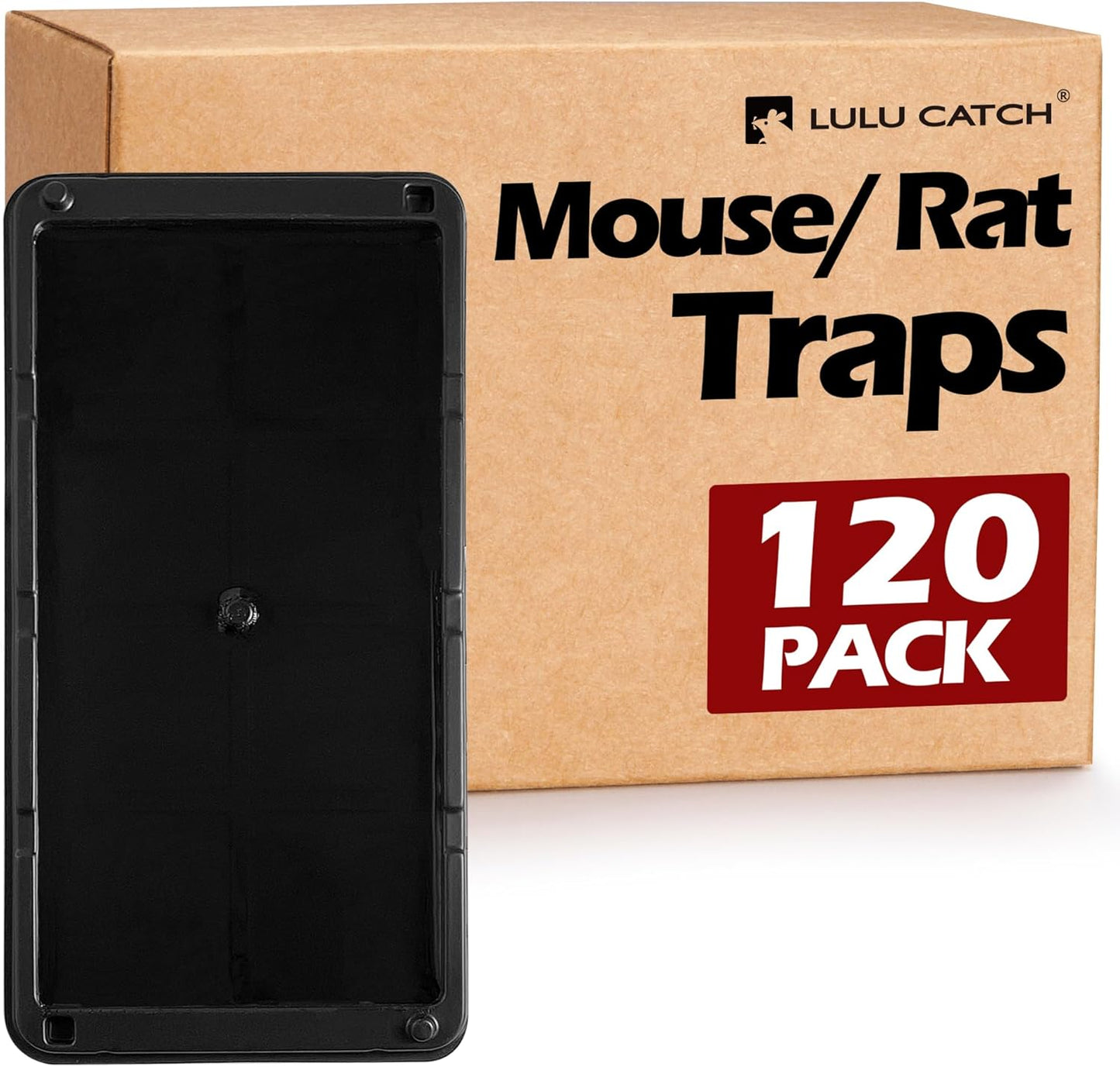 LULUCATCH Sticky Mouse Trap - 120 Pack Heavy Duty Glue Traps