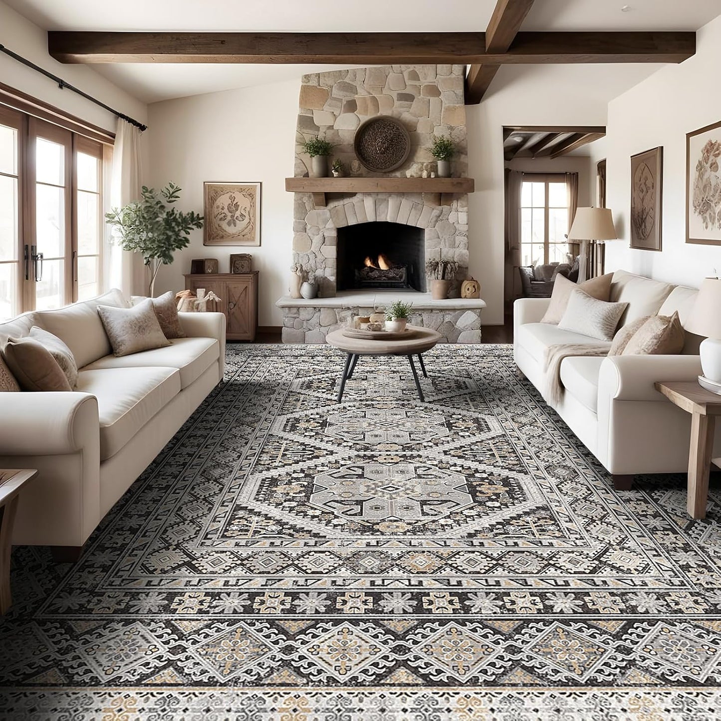 Large 10x14 Area Rugs for Living Room: Non-Slip Washable Rug