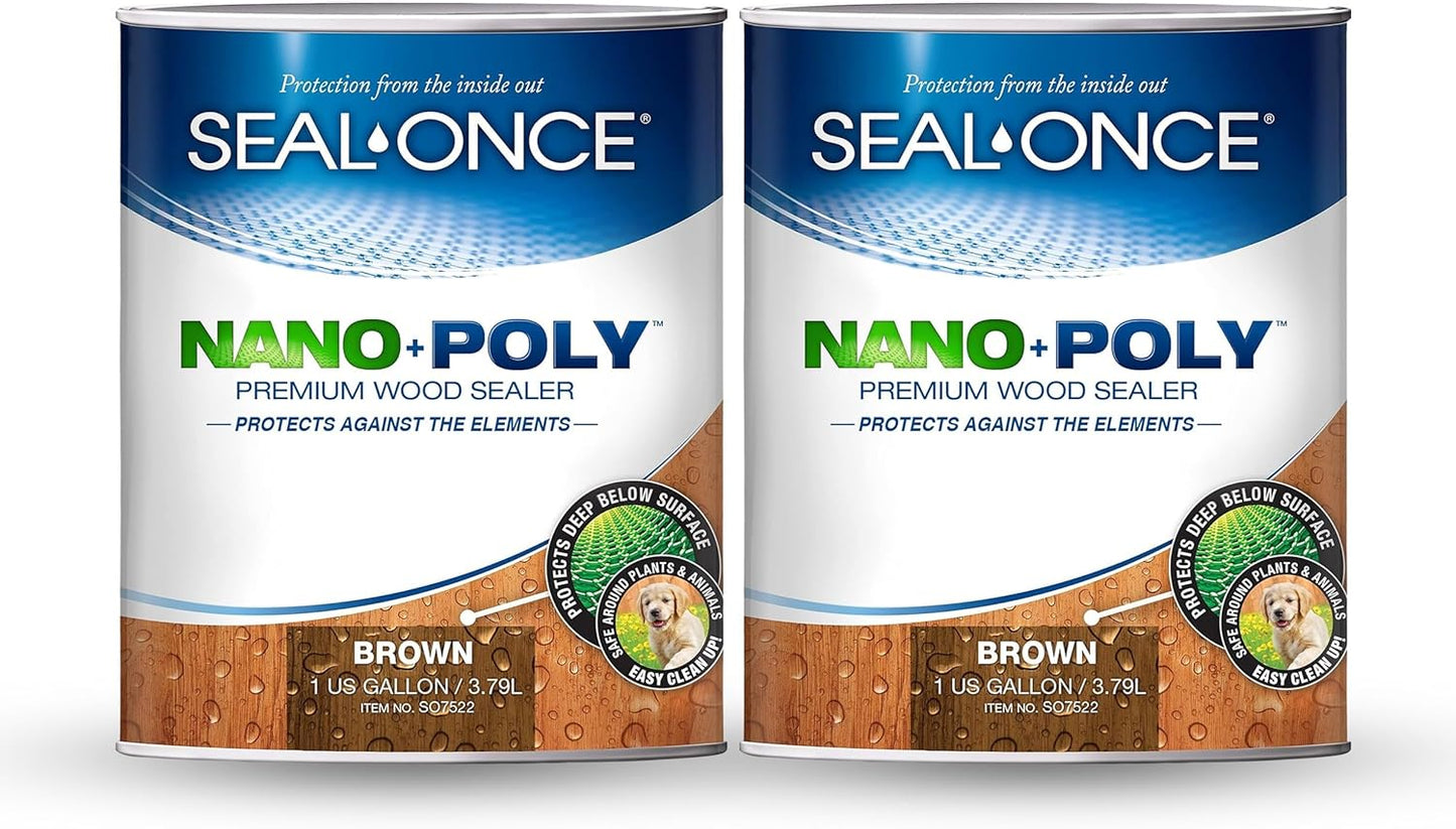 Seal-Once Nano+Poly Wood Sealer - Premium Waterproof Protection