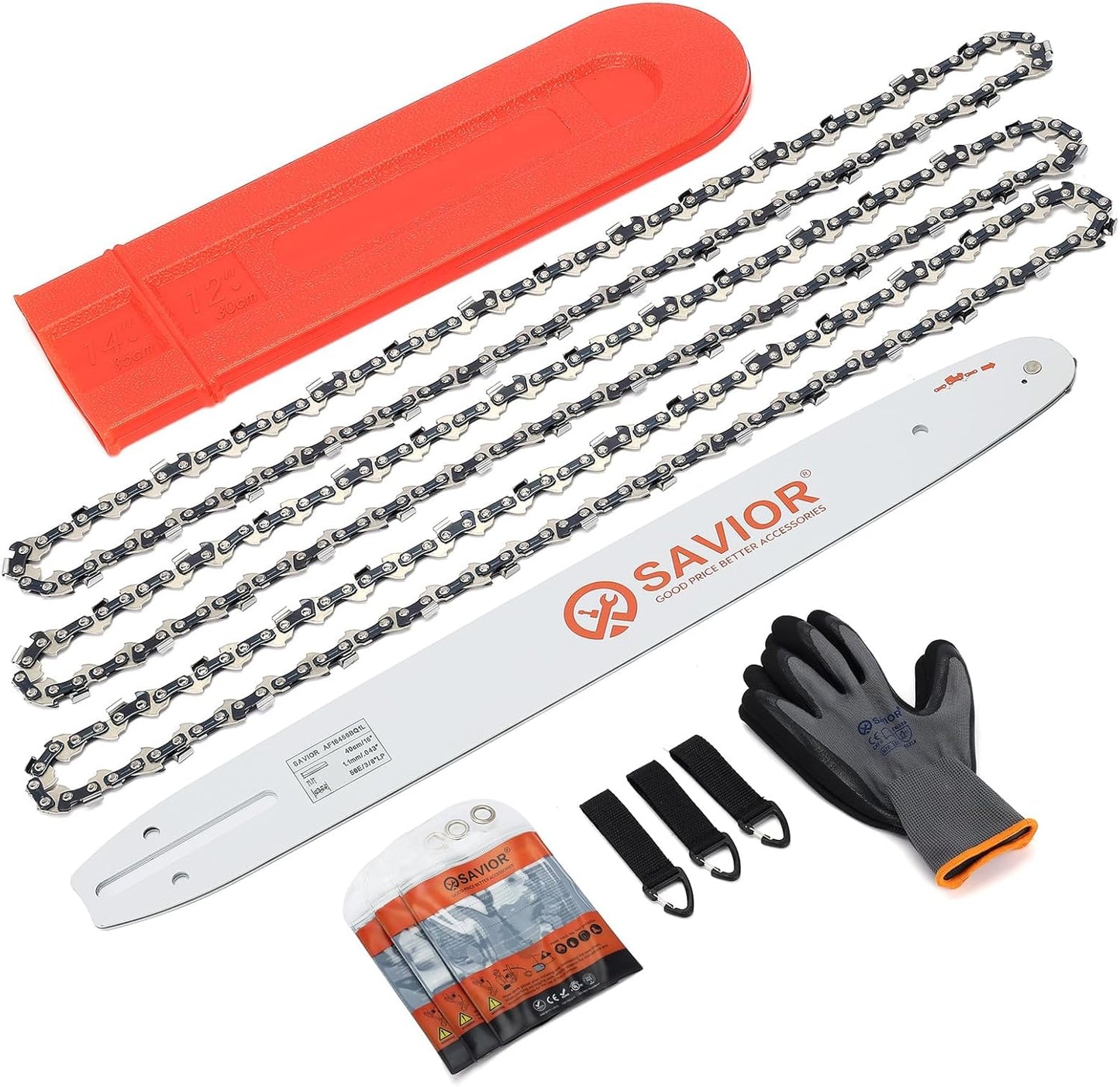 Savior 16 Inch Replacement Chainsaw Bar & R56 Chain Set
