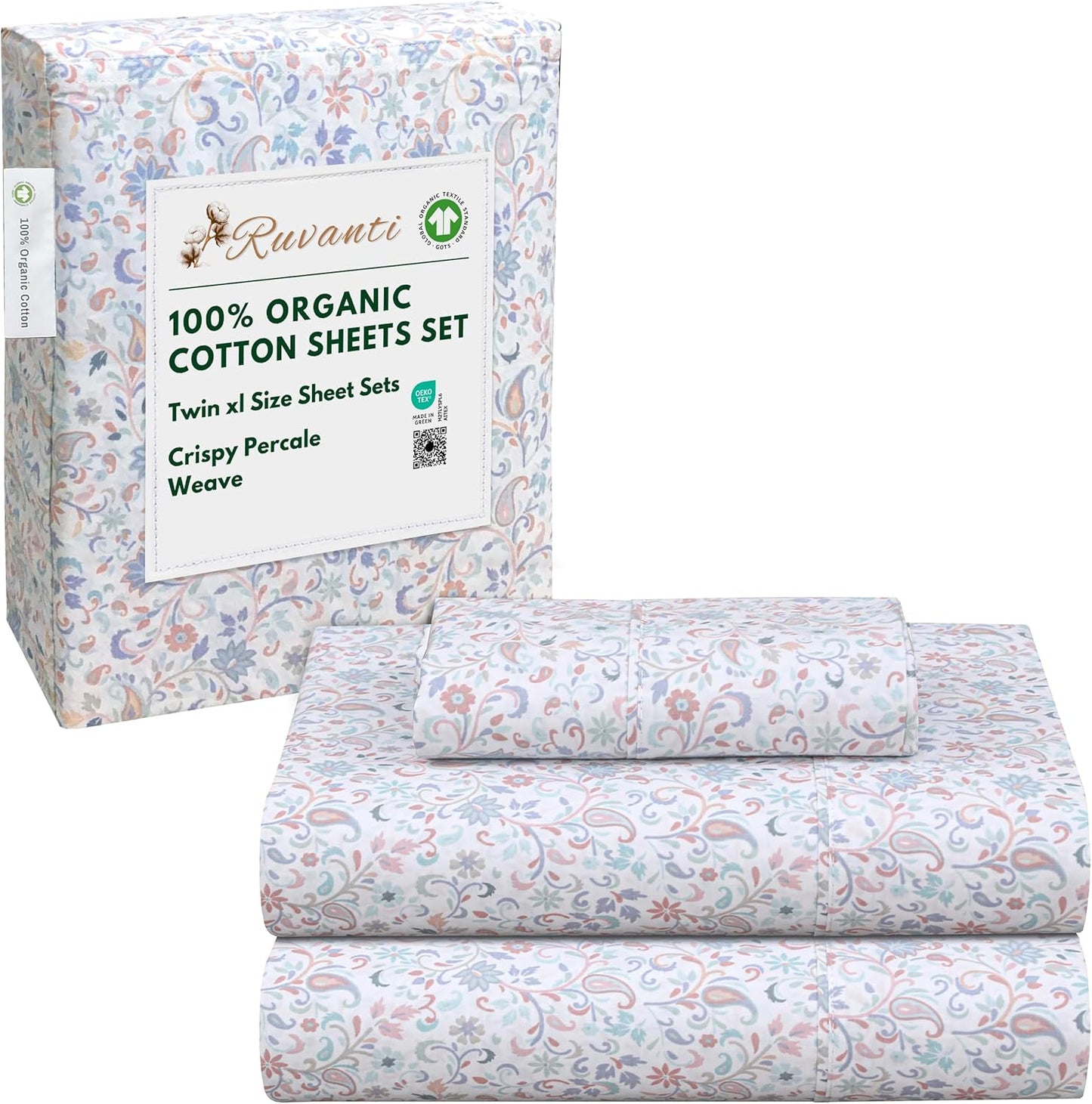 100% Organic Cotton Sheets Twin XL Set for Comfortable Sleep