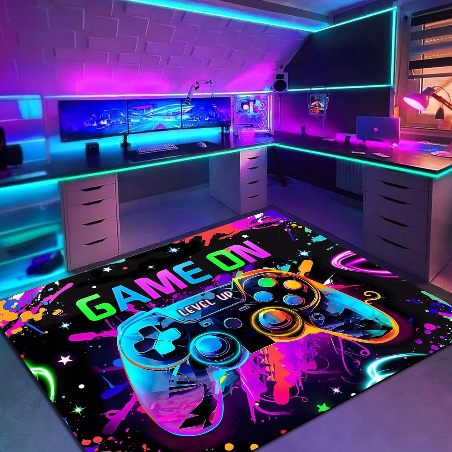 Ultimate Gamer Rug: Non-Slip & Customizable | WOBAGMEN