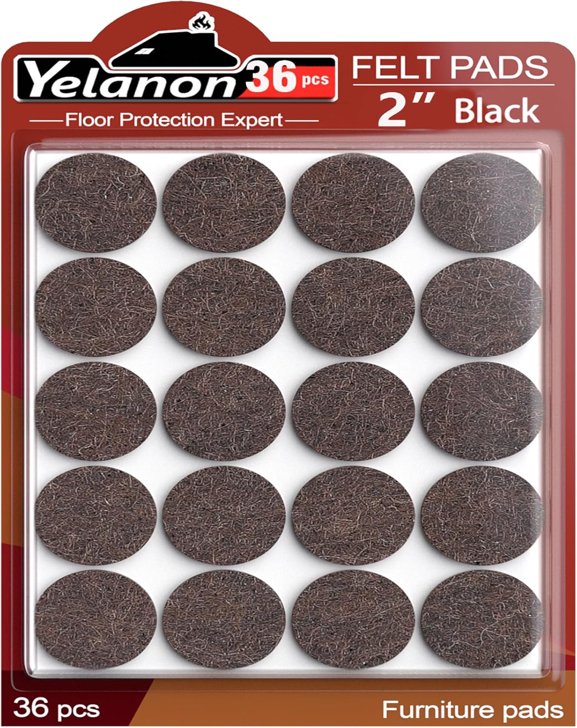 Yelanon 2 Premium Felt Pads - 36 Pcs Furniture Protectors