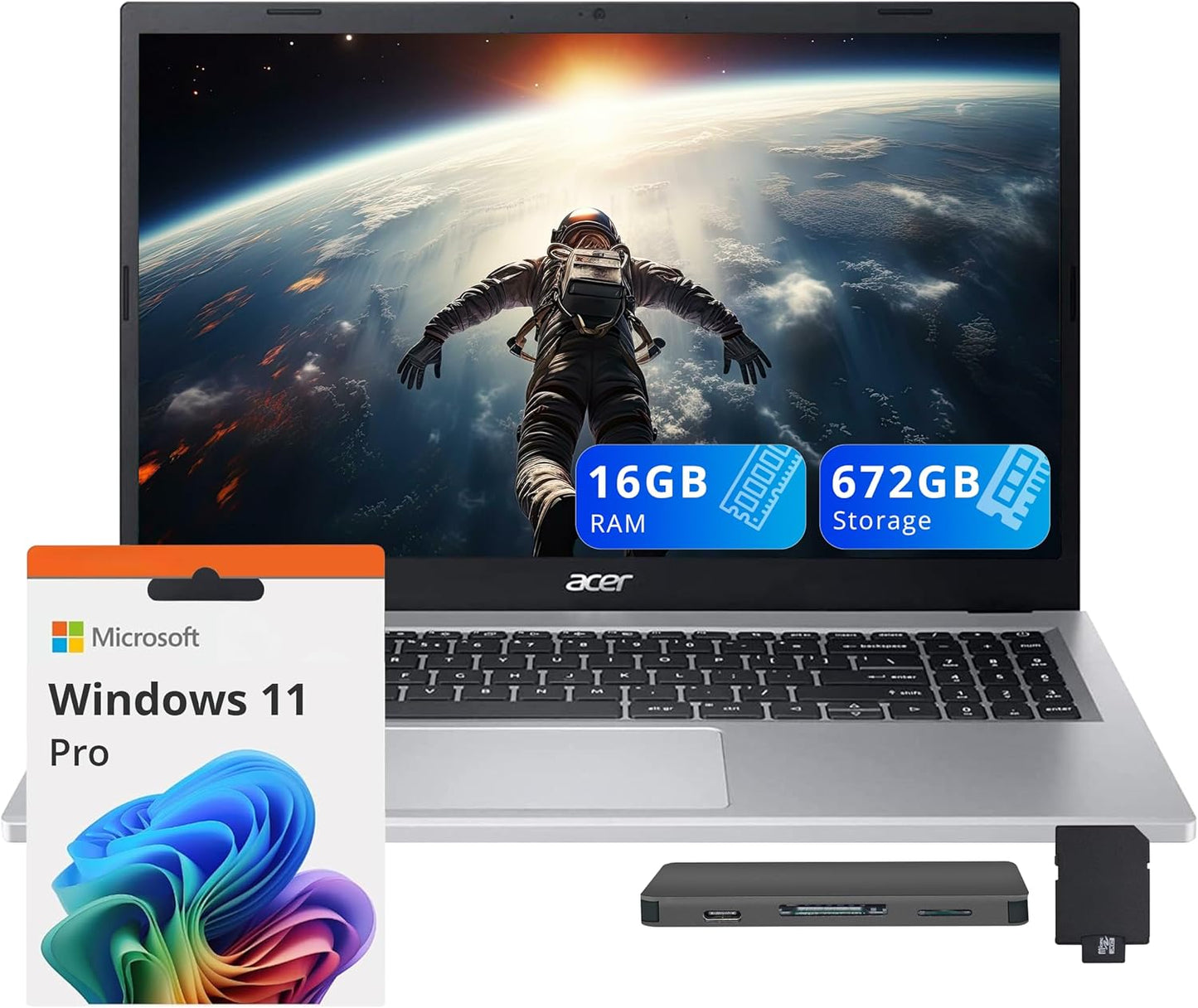 Acer Aspire 3 Laptop with 15.6 FHD Display and Ryzen 5