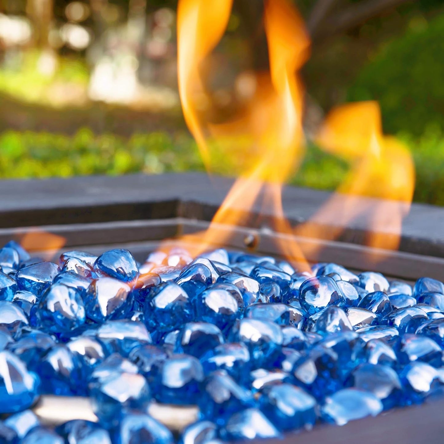 Fire Glass Diamond 1 Inch Fire Pit Glass Rocks for Your Home