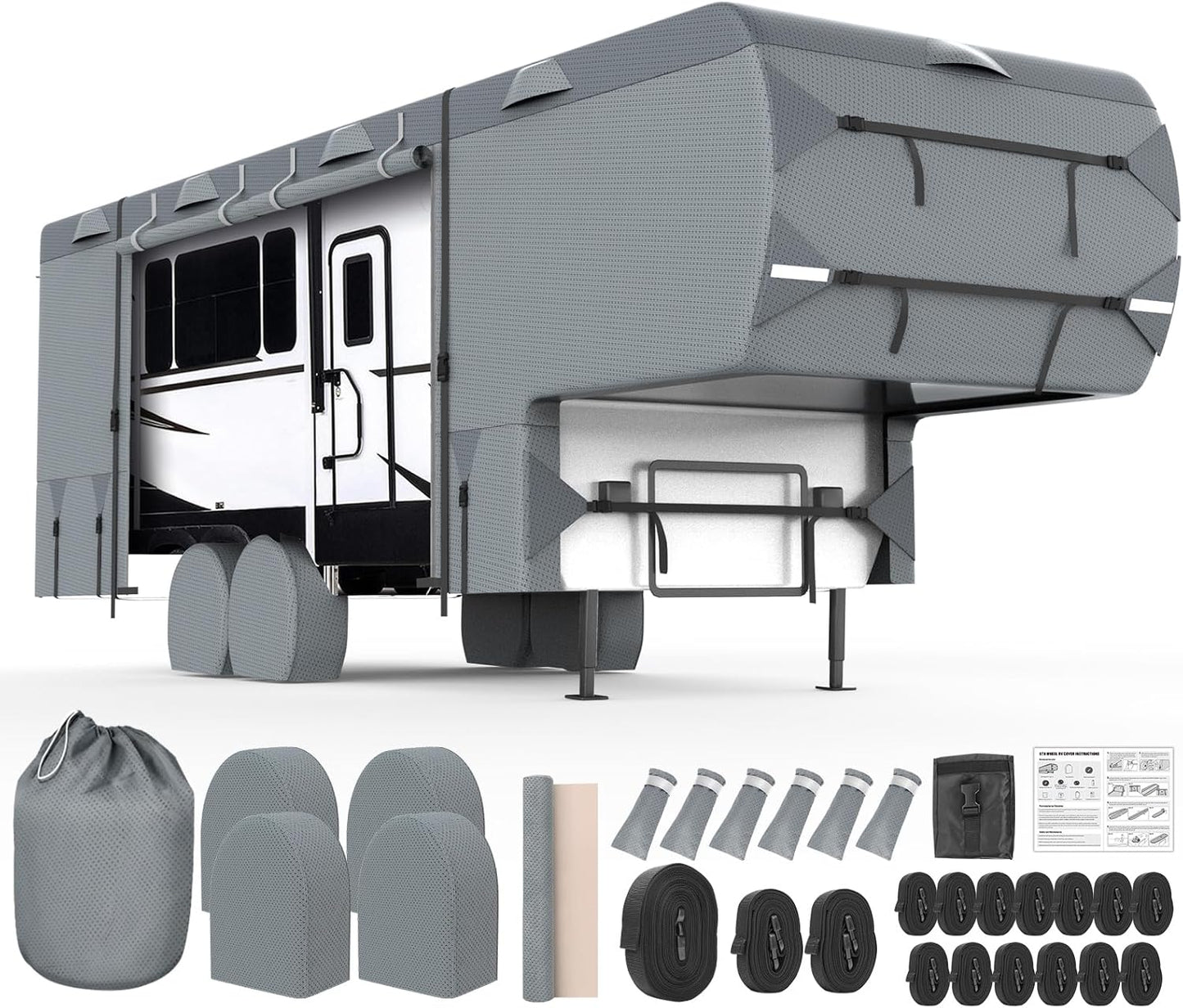 5th Wheel RV Cover for 33ft-37ft Campers - Ultimate Protection