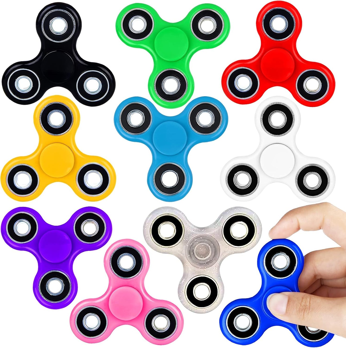 10 Pack SCIONE Fidget Spinners: Stress Relief & Focus Boost