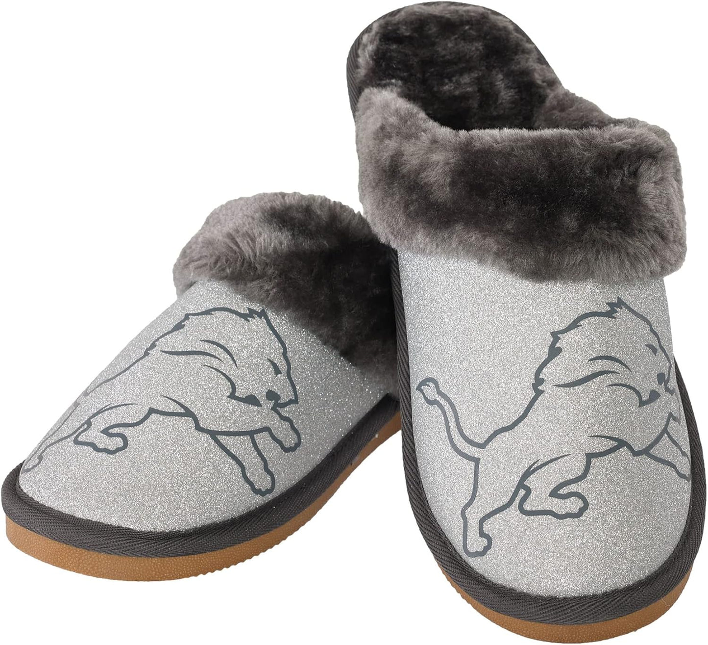 FOCO Womens NFL Team Logo Glitter Open Back Moccasin Review