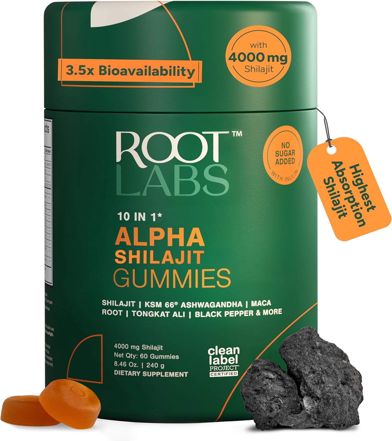 10-in-1 Pure Himalayan Shilajit Gummies for Daily Wellness