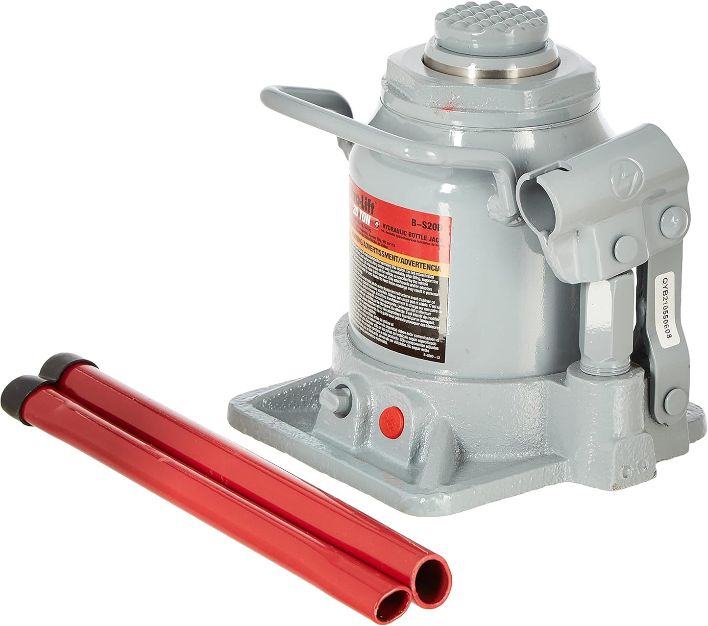 Pro-Lift B-S20D Grey Hydraulic Bottle Jack for Heavy Loads