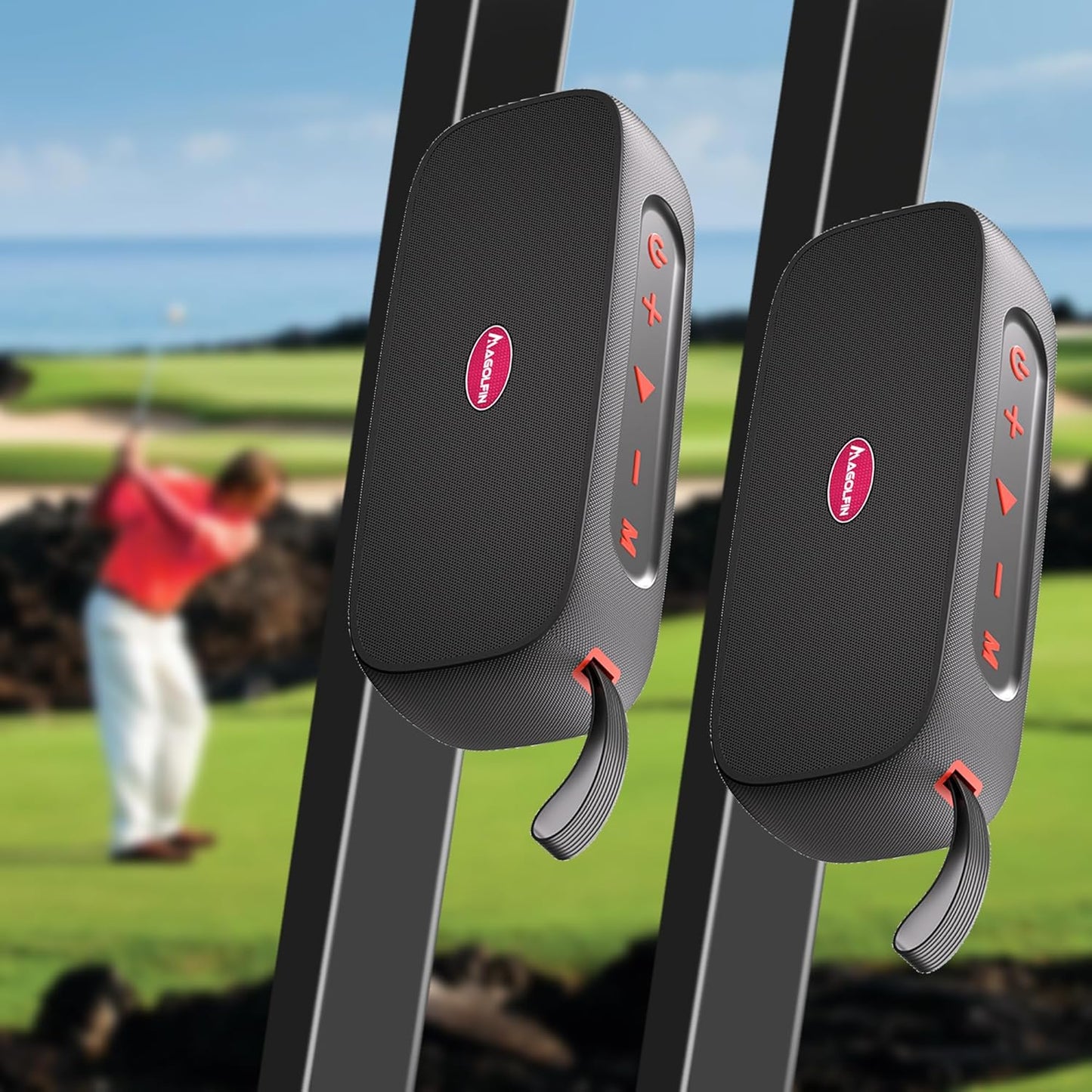 2-Pack Golf Cart Speaker with 40W Sound and Waterproof Design