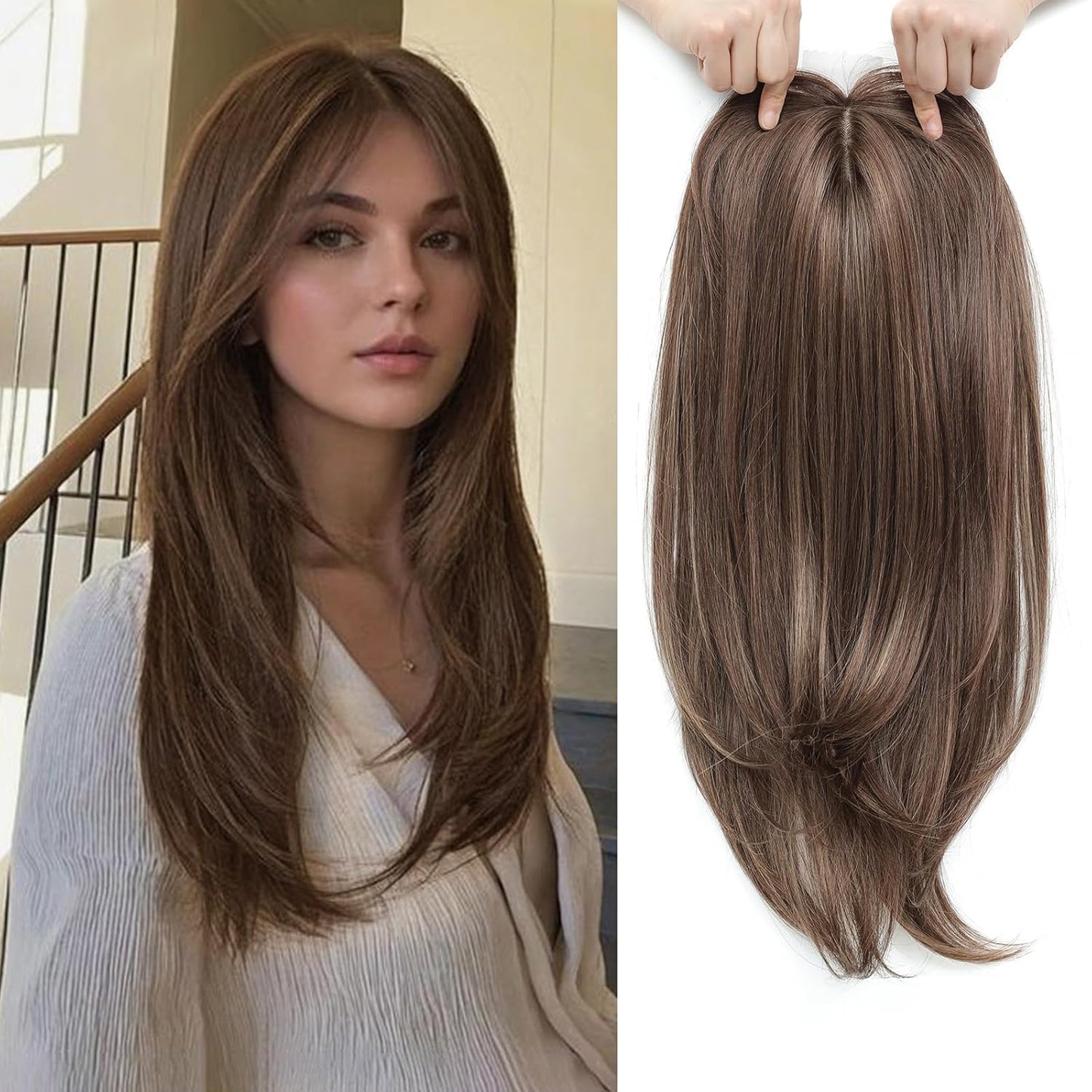 Molefi Hair Toppers for Women with Thinning Hair - 18 Inch Volume