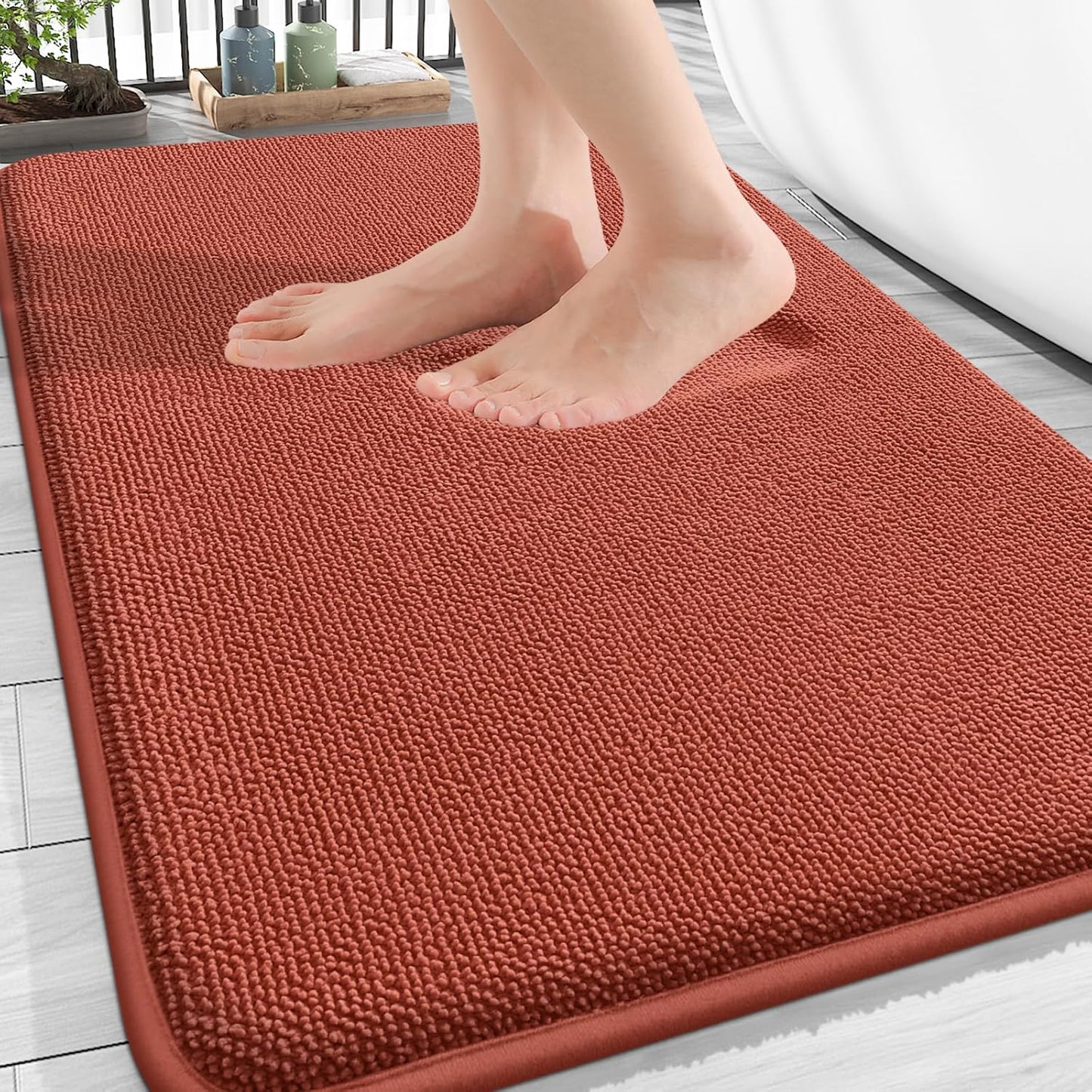 OLANLY Thick Memory Foam Bath Mat Rug for Luxurious Comfort