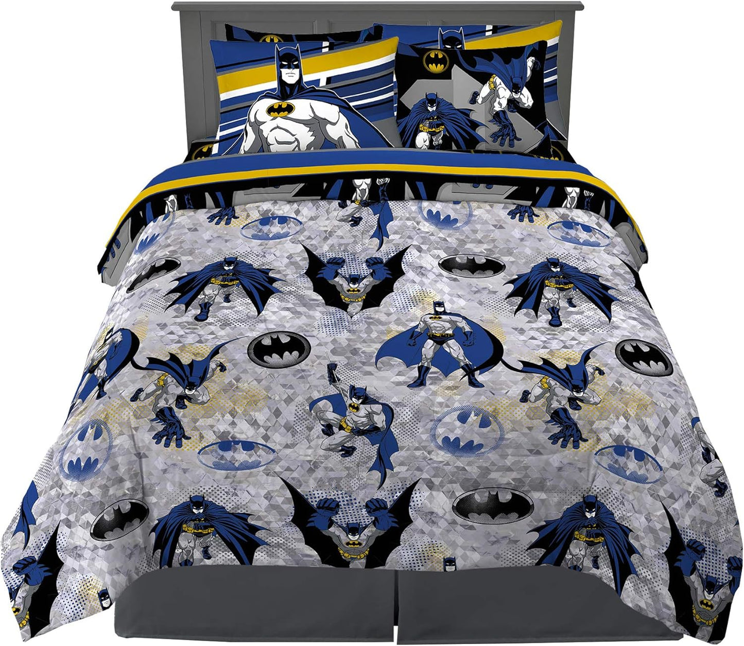 Batman Super Soft Comforter and Sheet Set for Kids Bedding