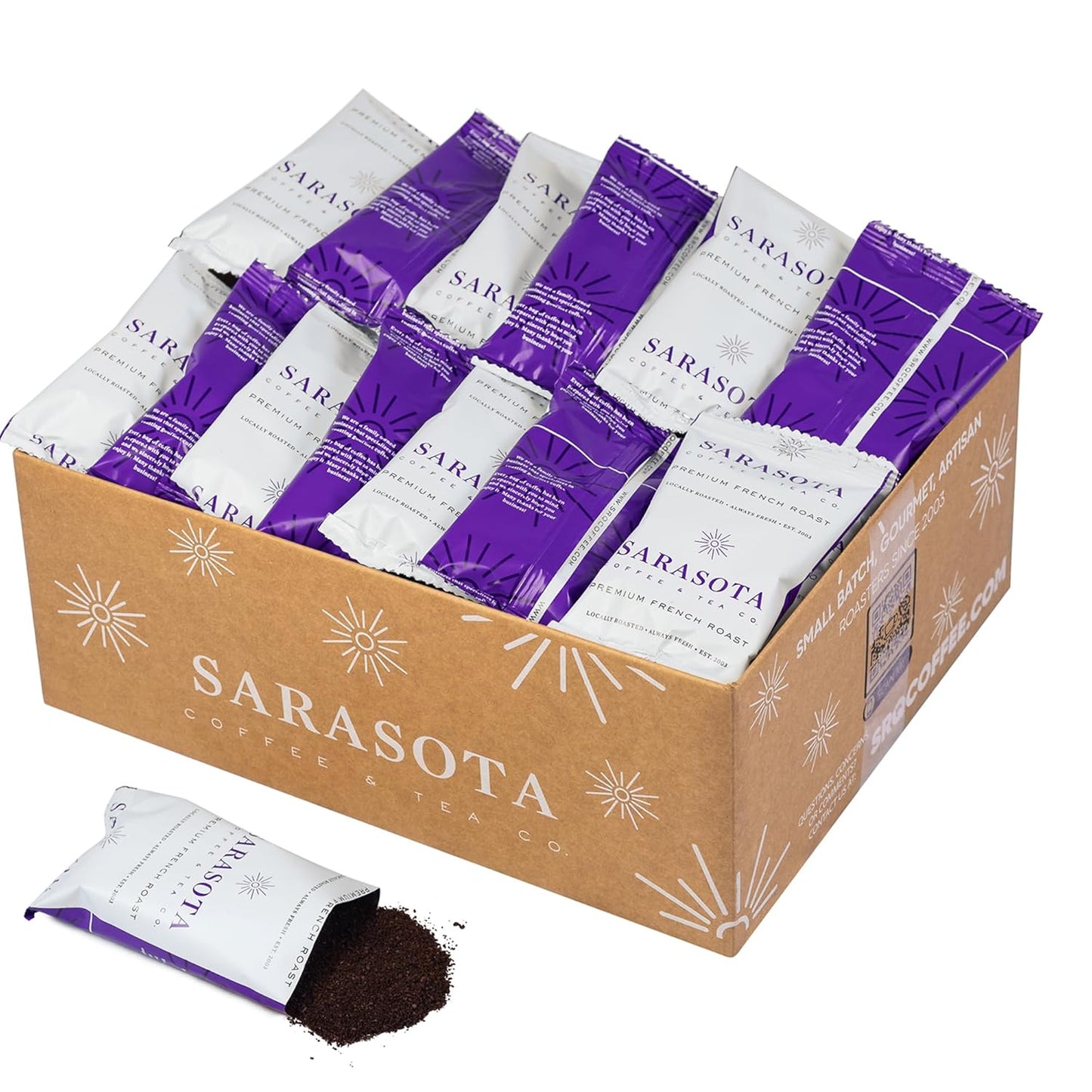 Sarasota Dark Roast Low Acid Coffee Pods | Mold-Free Singles | 36 ct