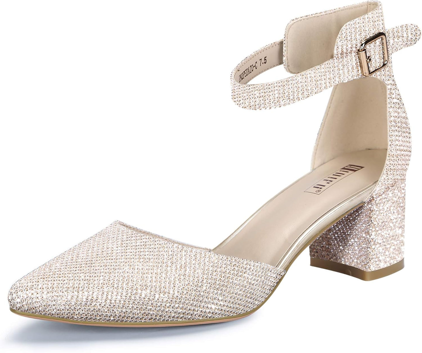 IDIFU Women's Pedazo Dress Shoes with Comfortable Block Heels