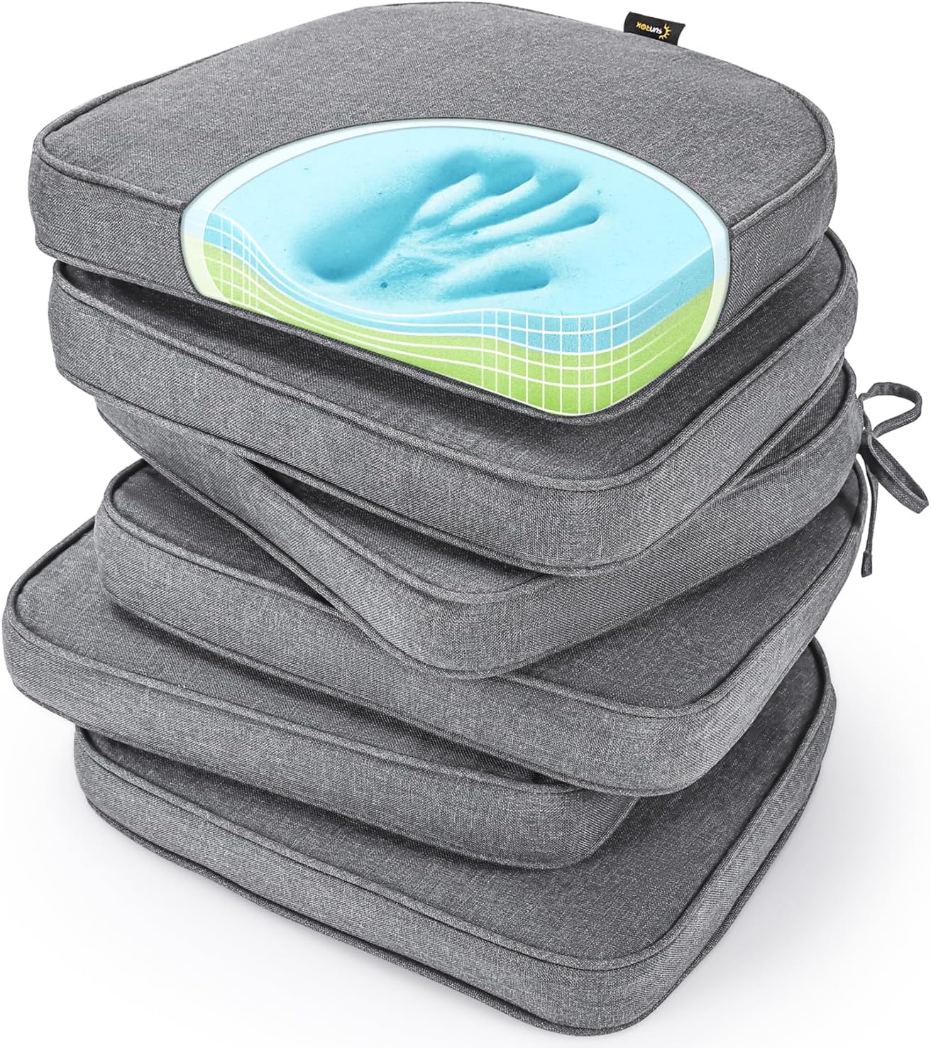 SUNROX Gel Memory Foam Chair Cushions for Indoor/Outdoor Use
