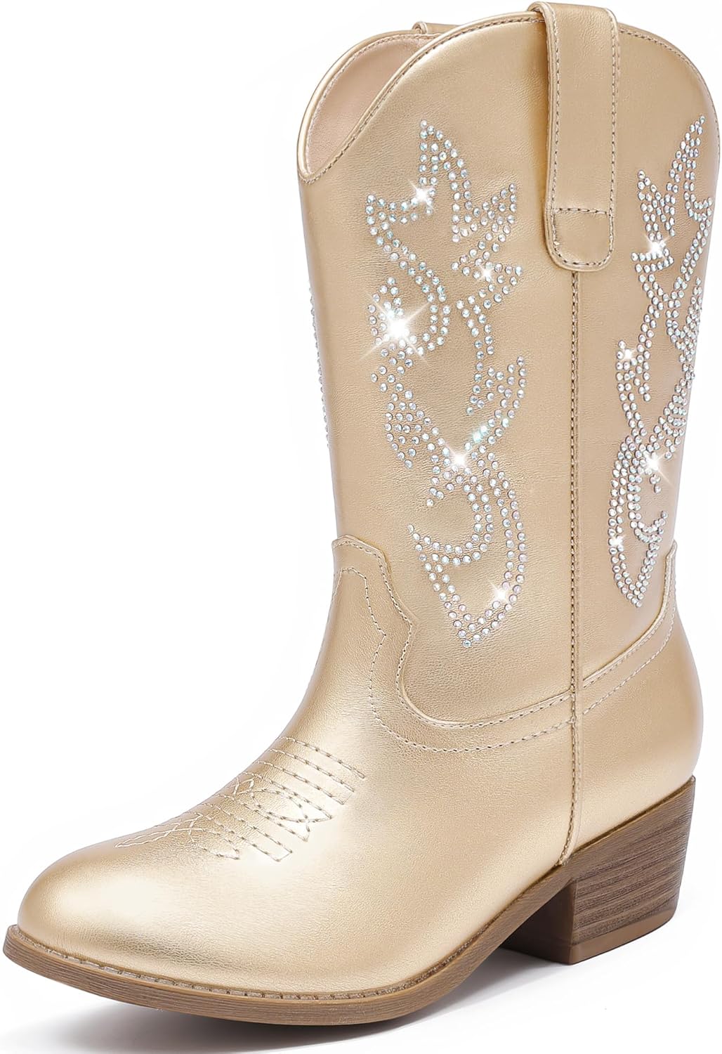 Cowboy Boots for Girls with Pointed Toe and Chunky Heel Style
