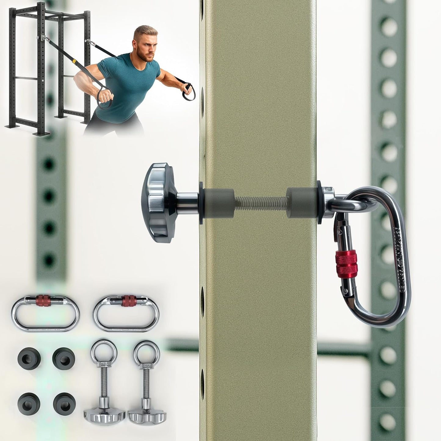 Squat Rack Attachments | Versatile & Heavy-Duty | Fits 2x2 & 3x3 Frames