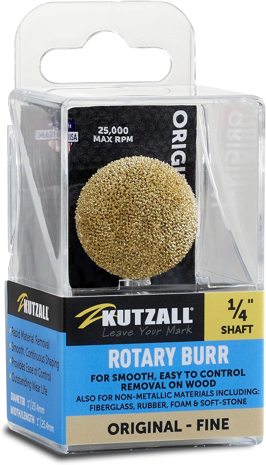 Kutzall Original Sphere Rotary Burr for Wood Carving and Shaping