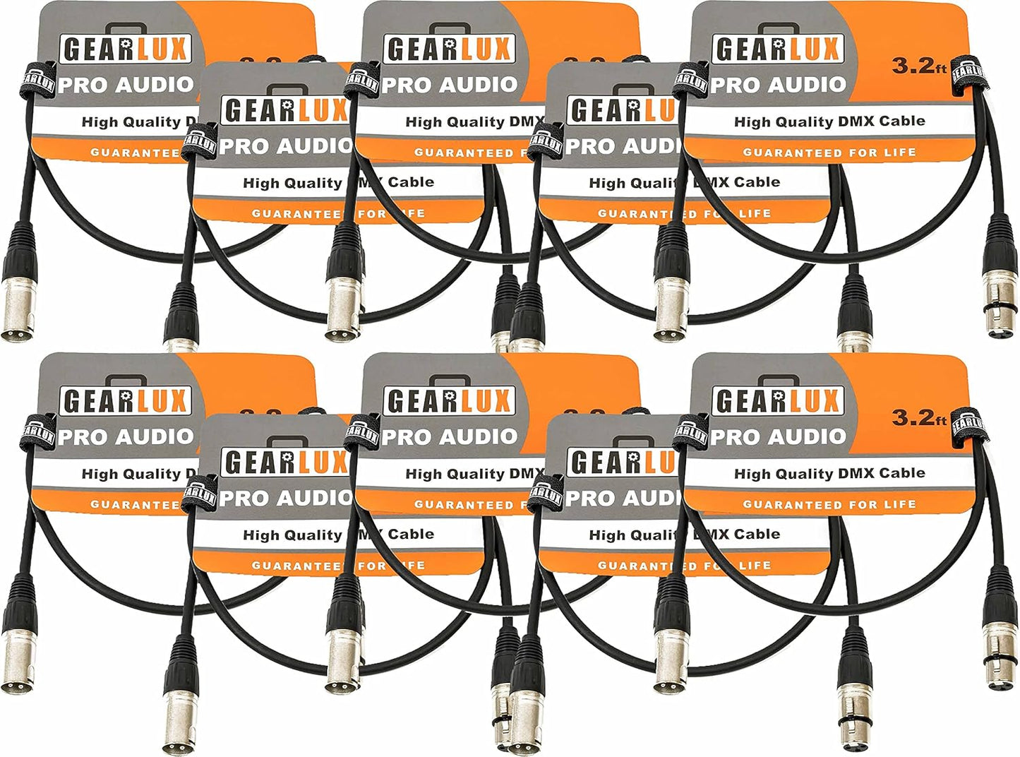 Gearlux DMX Cable 3 Pin Male to Female 3.2 Feet 10 Pack Review
