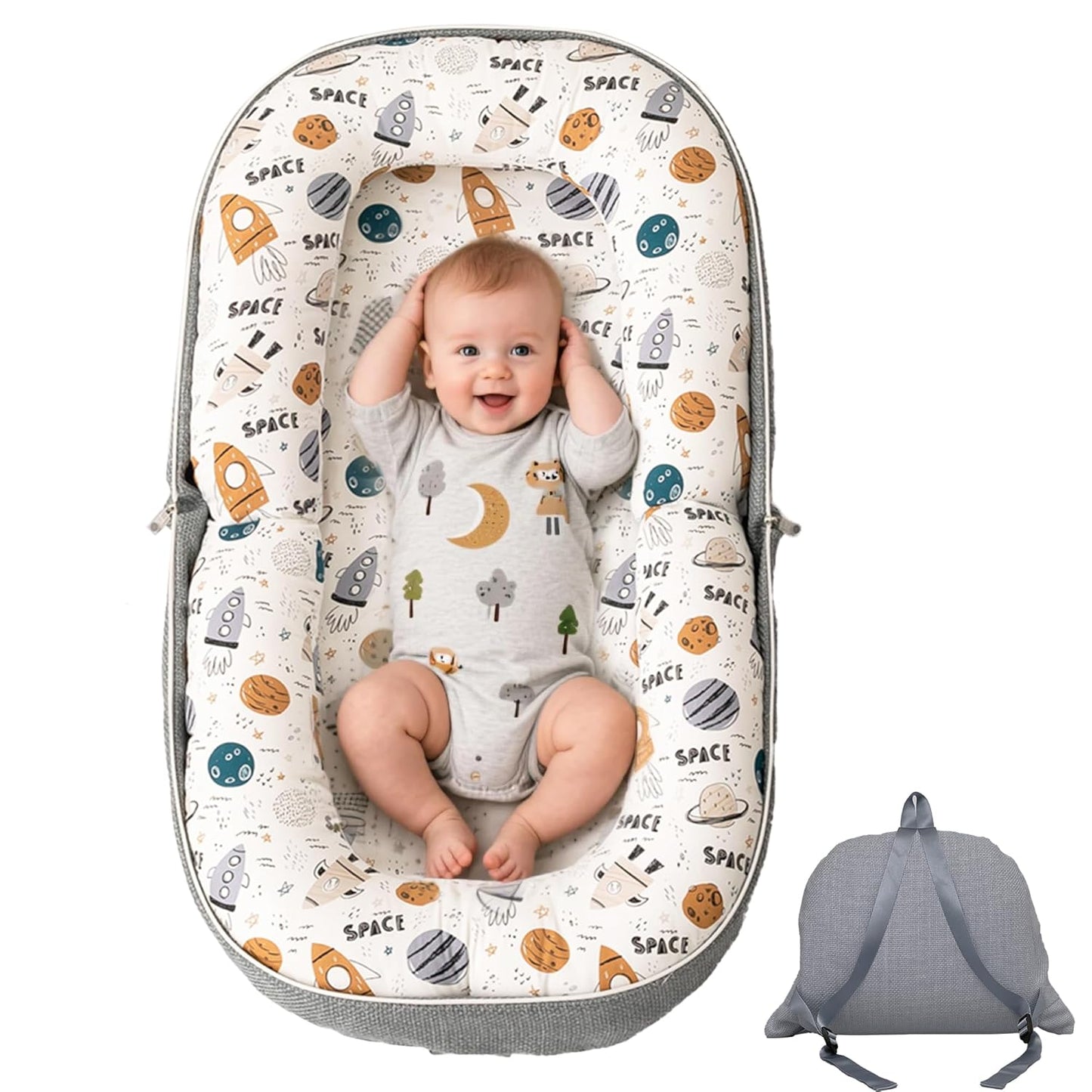 Baby Lounger with Soft Memory Foam for Infants, Travel Ready