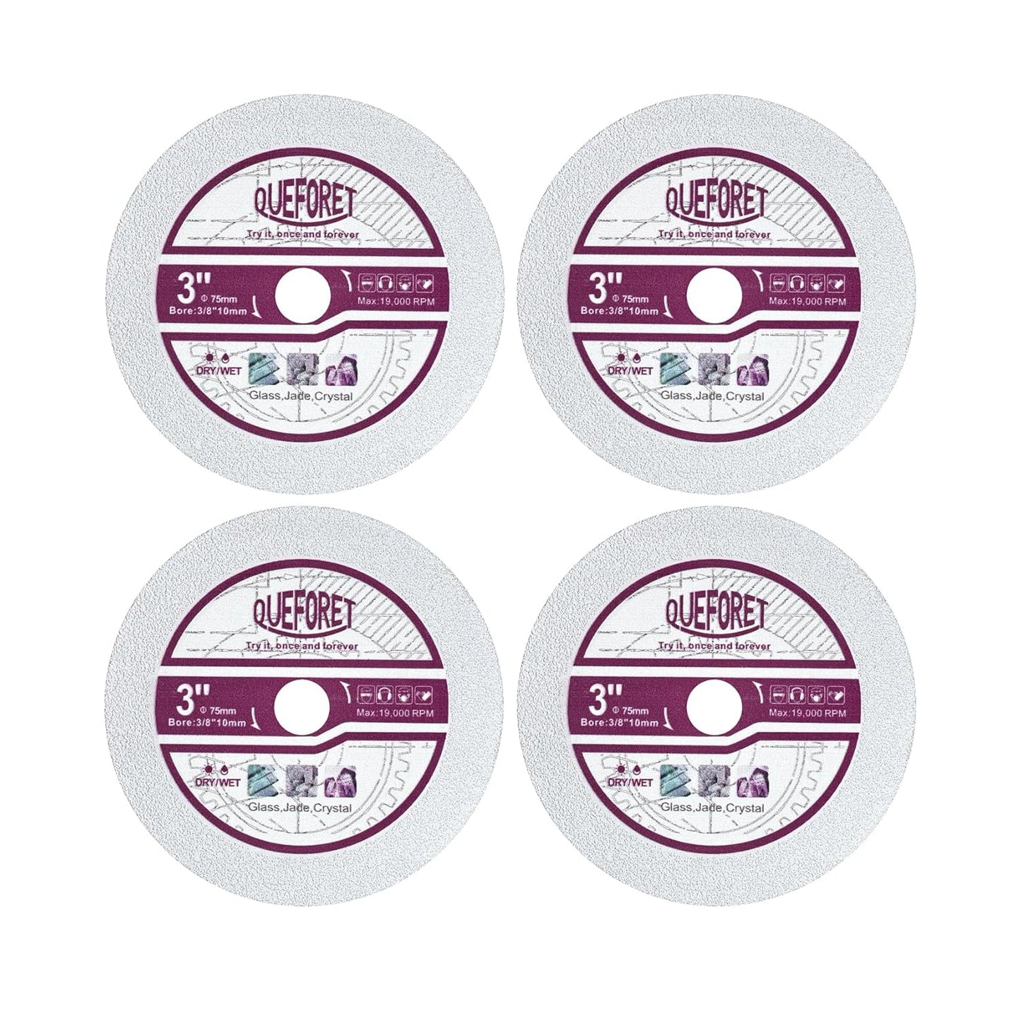QUEFORET Diamond Glass Cutting Discs - Precision Cuts for Glass & More