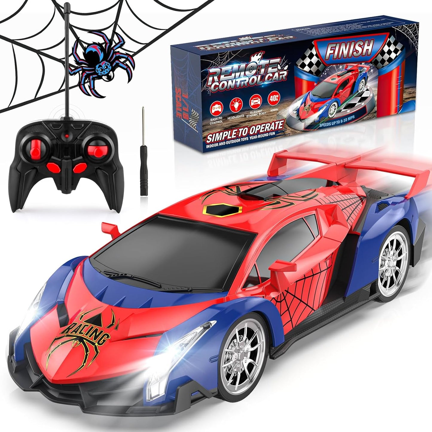 Exciting Remote Control RC Car for Kids - Lights & Controller Included!