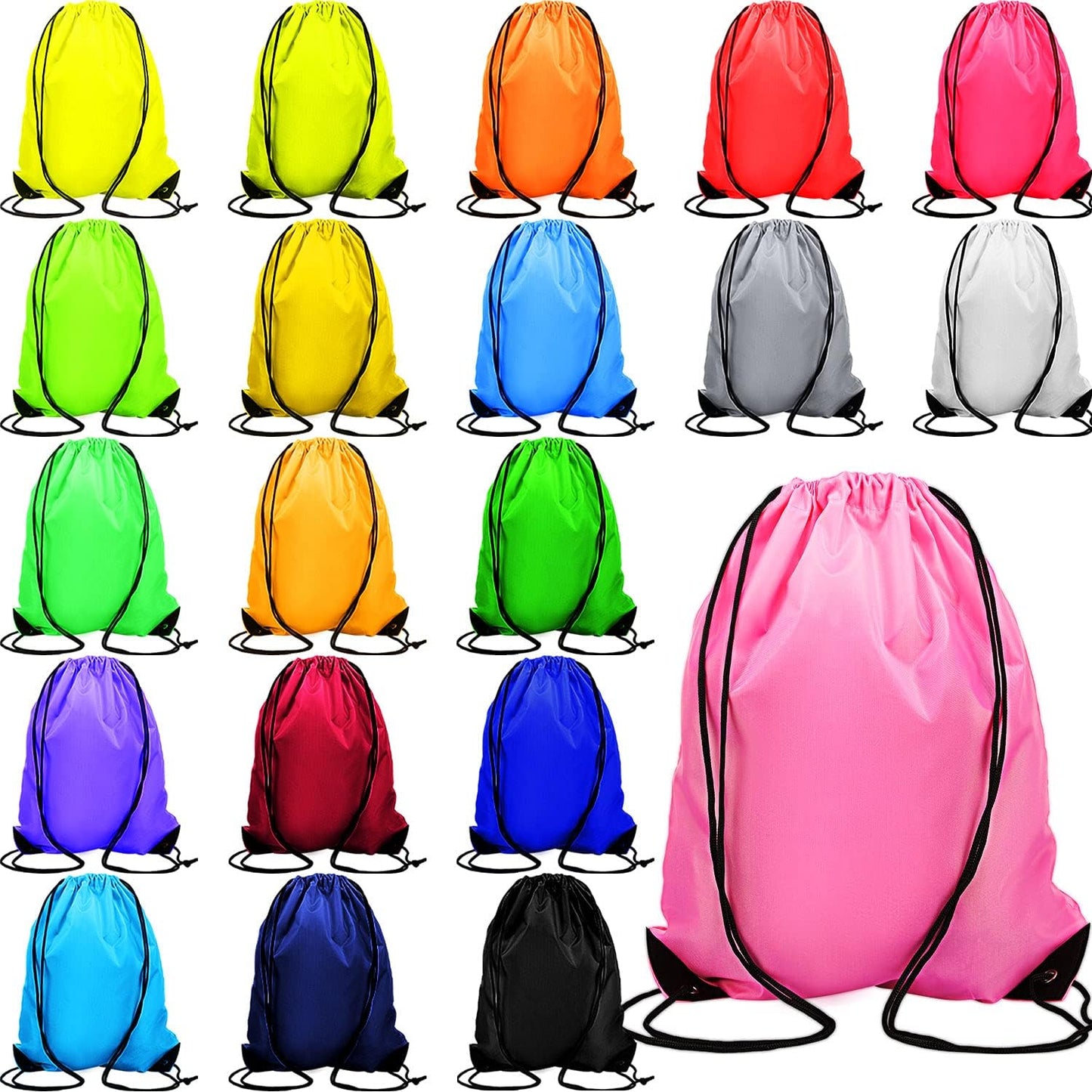 80 Pack Waterproof Drawstring Bags - DIY Available!