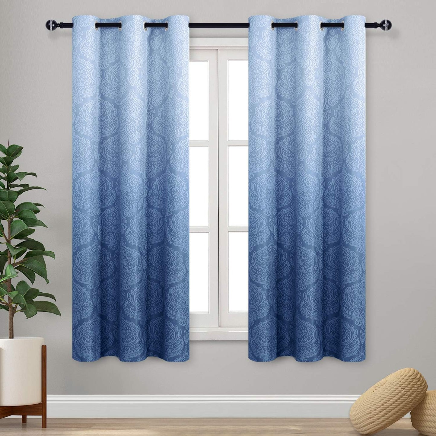 DWCN Ombre Blackout Curtains - Elegant Thermal Insulated Panels