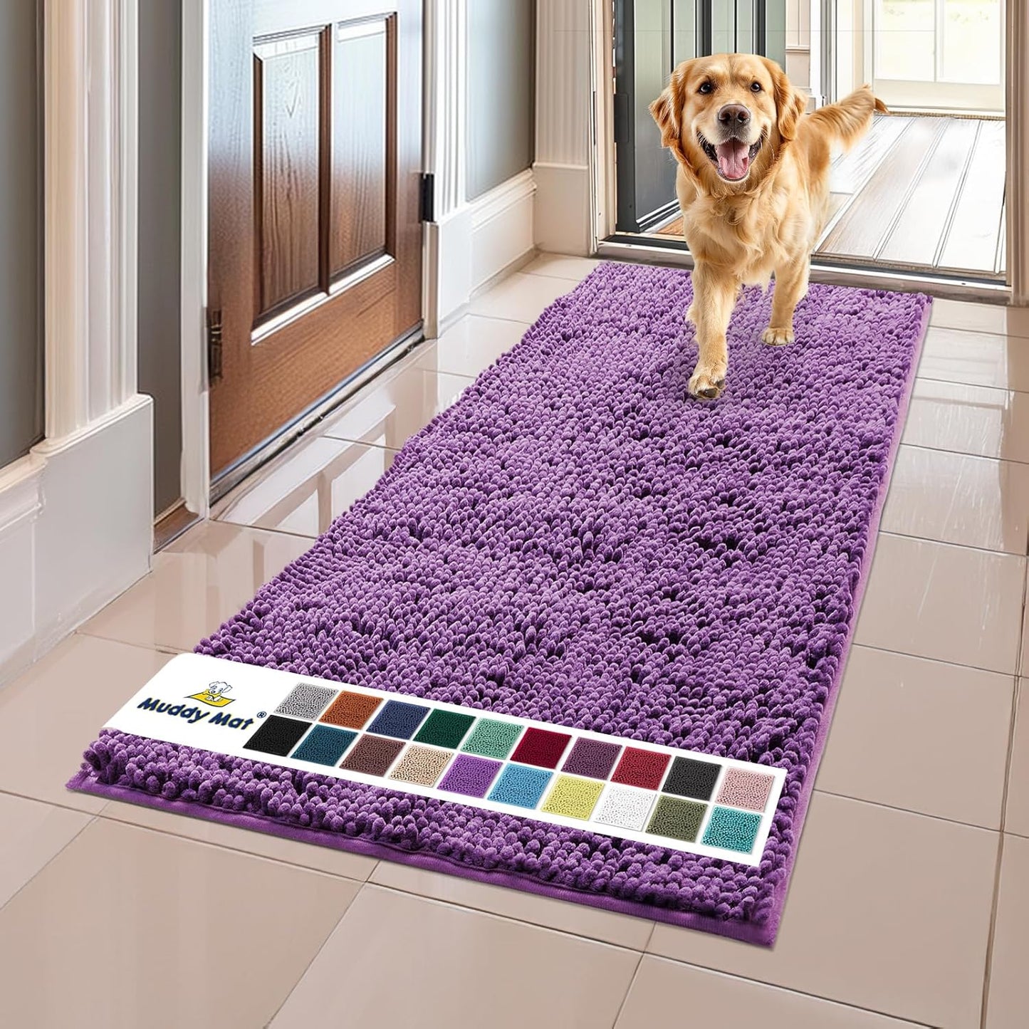 Muddy Mat Original Dog Door Mat for Muddy Paws - Super Absorbent