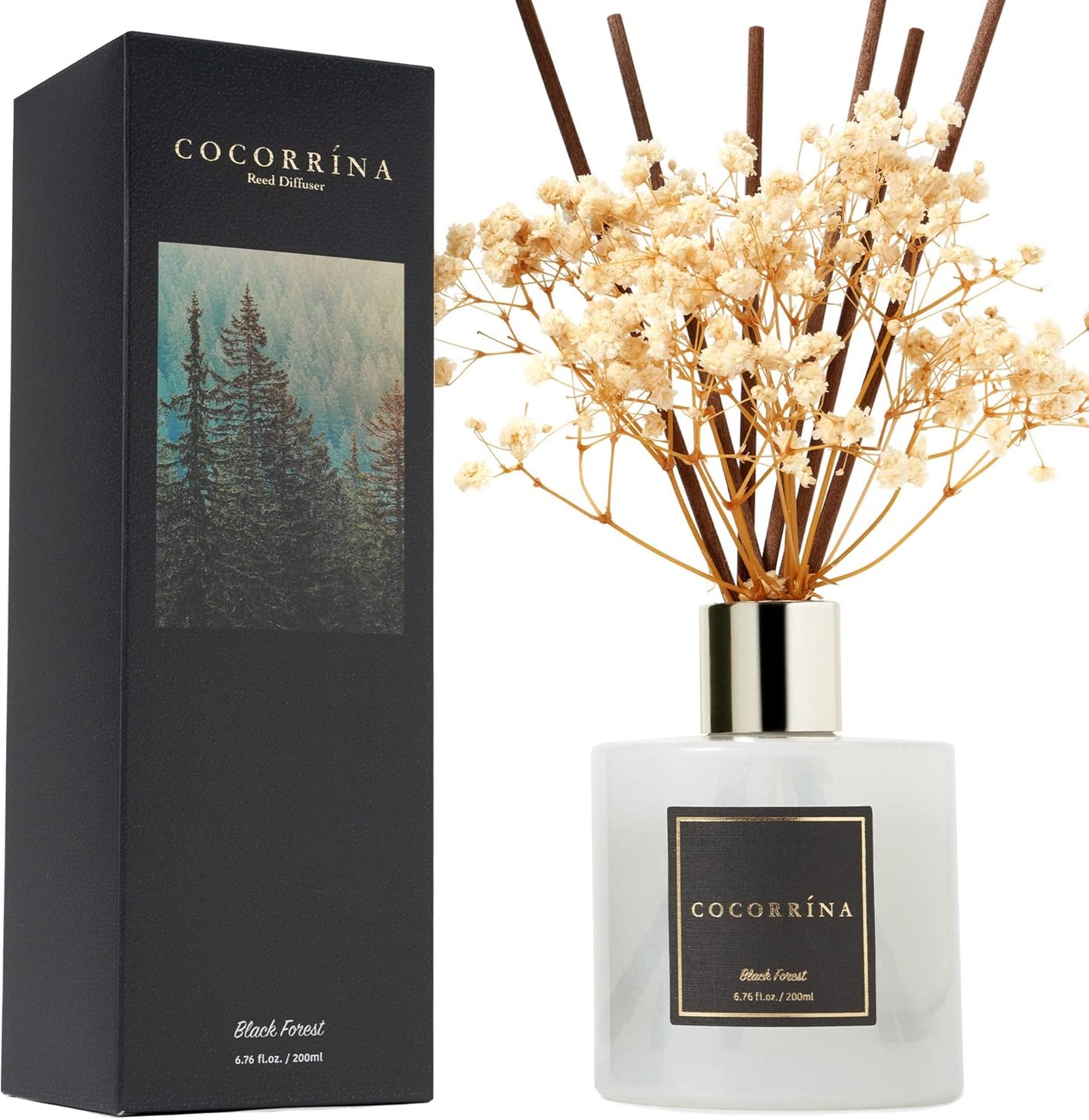 COCORRNA Black Forest Reed Diffuser - Elegant Home Fragrance