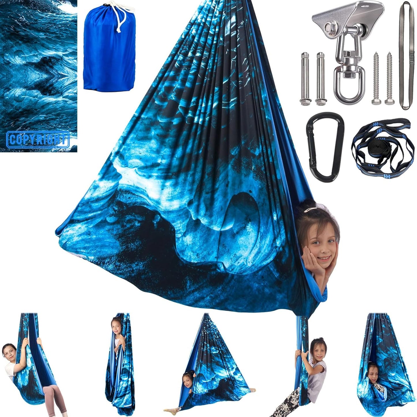 Sensory Swing for Kids Indoor & Outdoor Therapy Cuddle Swing