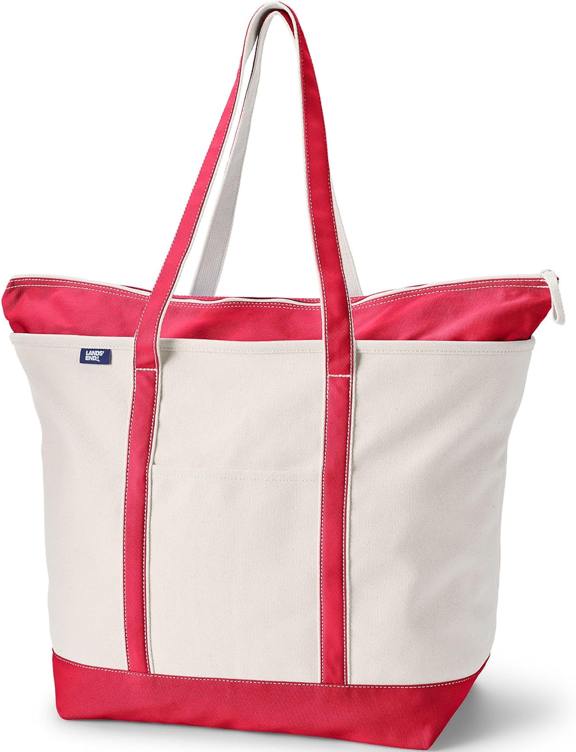 Durable Zip Top Long Handle Canvas Tote Bag for Everyday Use
