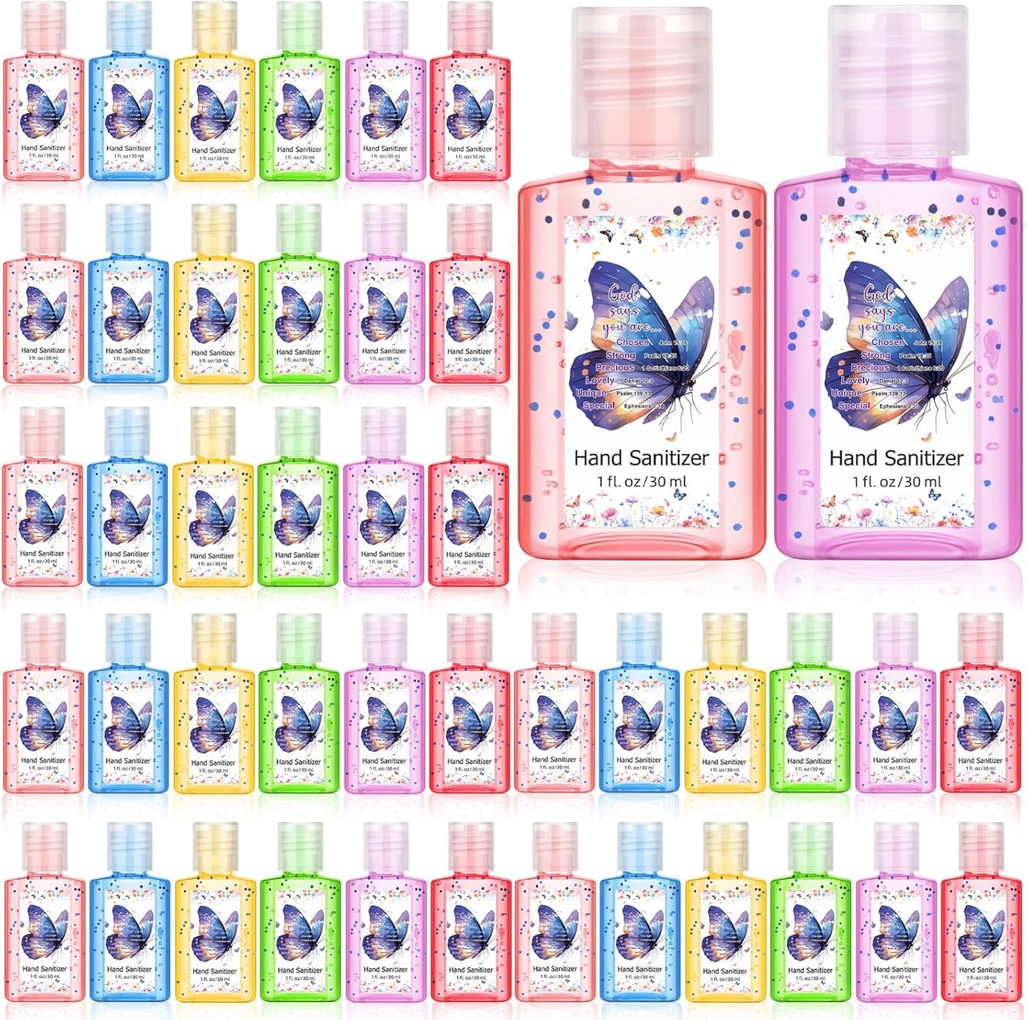 Christian Mini Hand Sanitizer Bulk with Butterfly Pattern Gifts