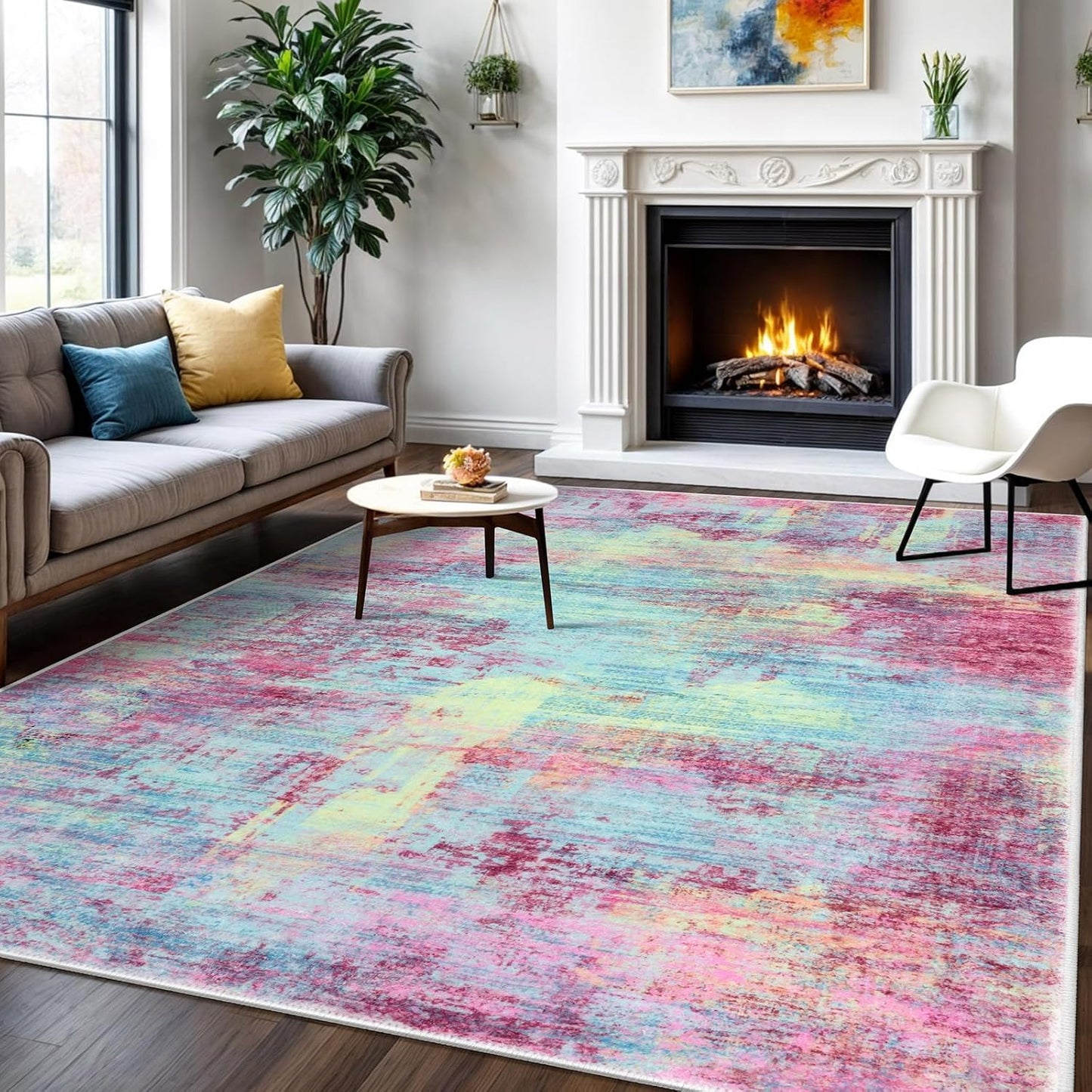 IOHOUZE Abstract Area Rugs 6x9 Ft for Living Room and More