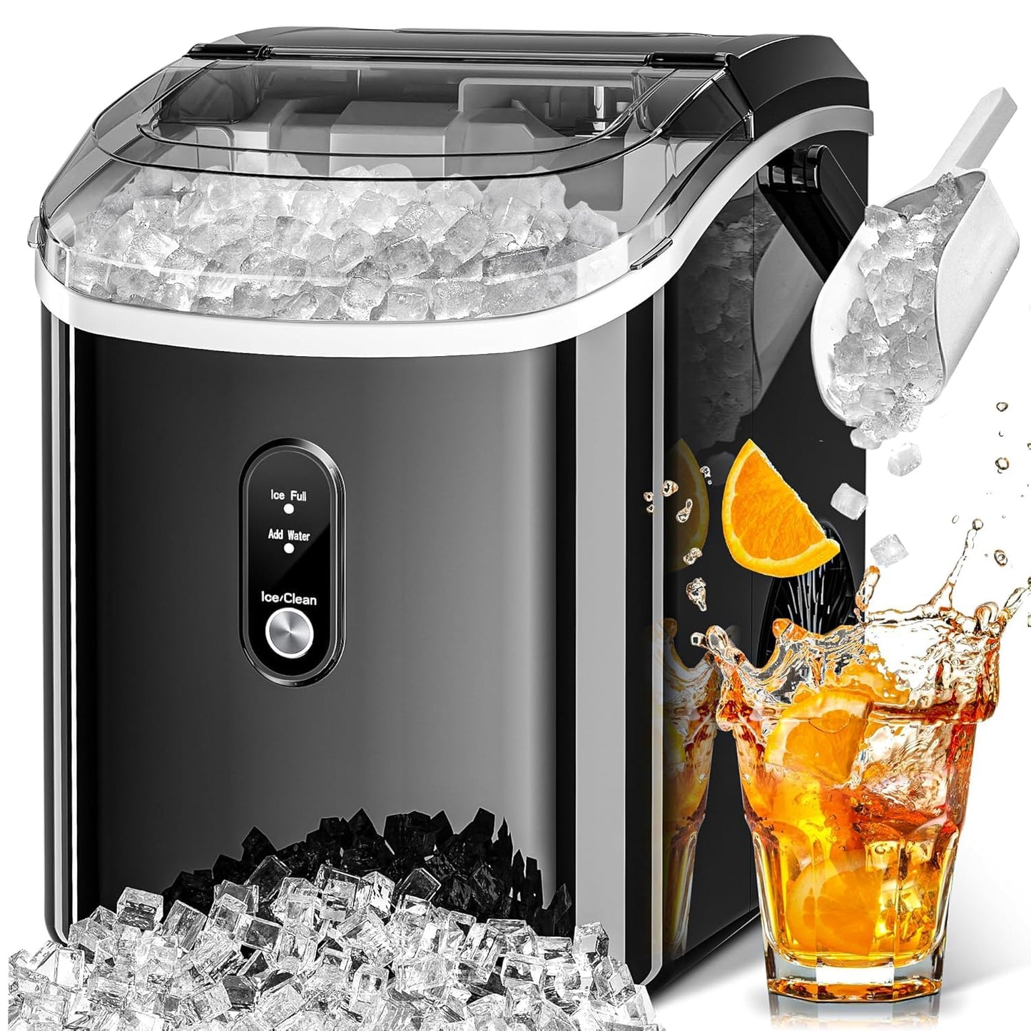 Portable Self-Cleaning Sonic Ice Maker - 35lbs/Day