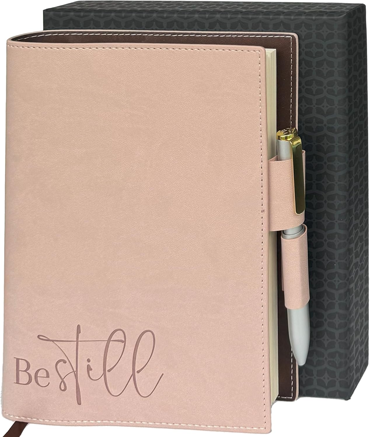 Refillable Christian Journal - Be Still Pink Notebook