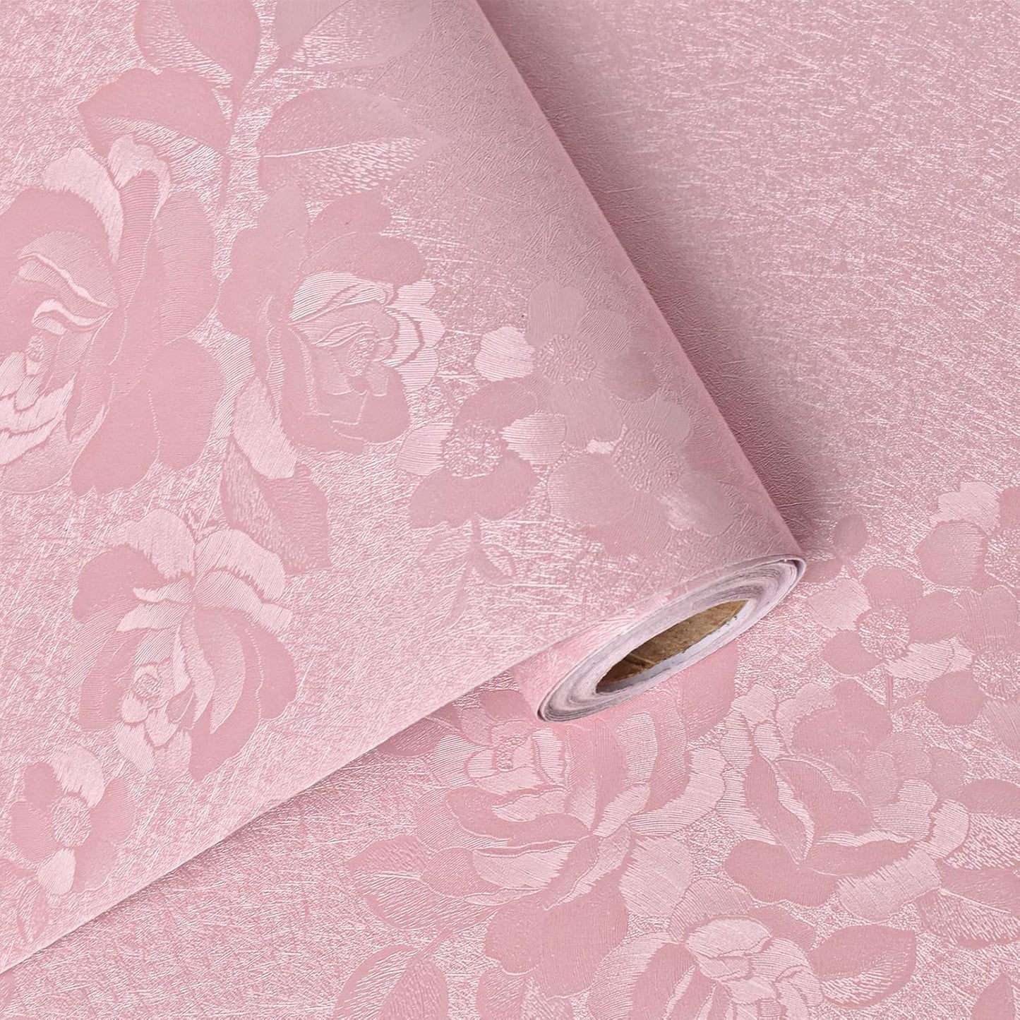 Latvo Pink Wallpaper Self Adhesive Floral Design for Kids Rooms