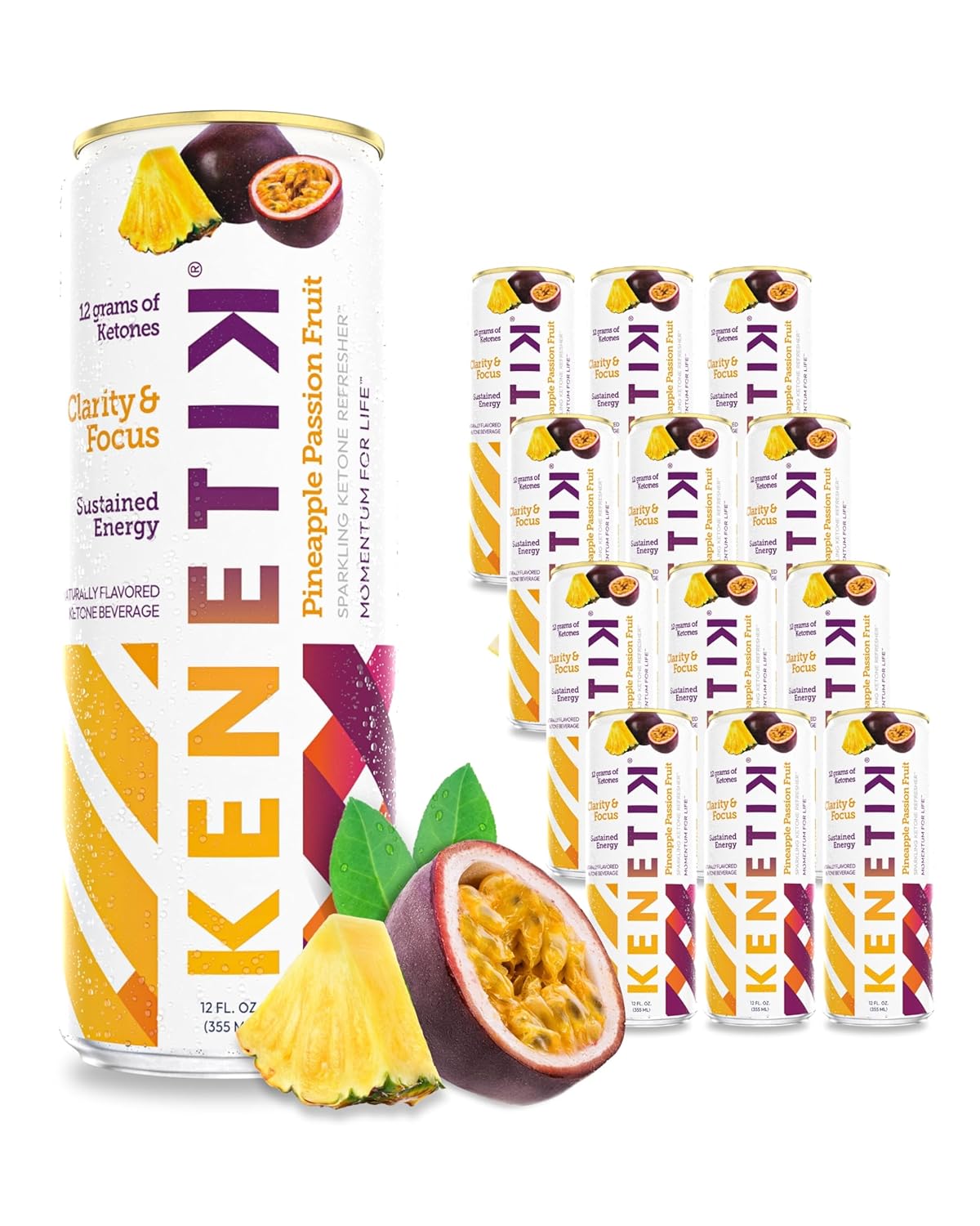 KENETIK Nootropic Ketone Drink for Energy & Focus - 12 Pk