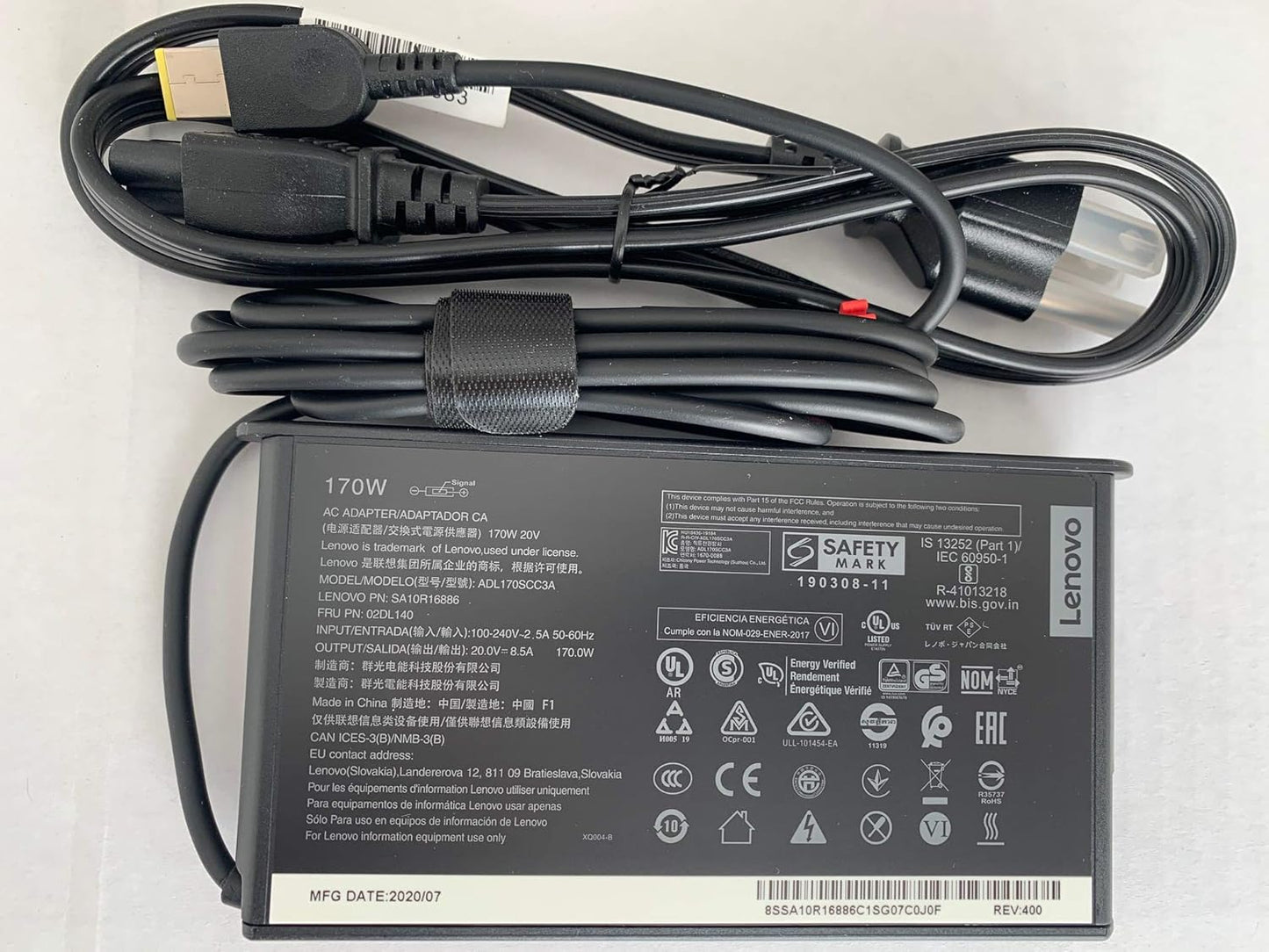 Lenovo 170W AC Adapter for Thinkpad P53, P70, P71, P72, P73