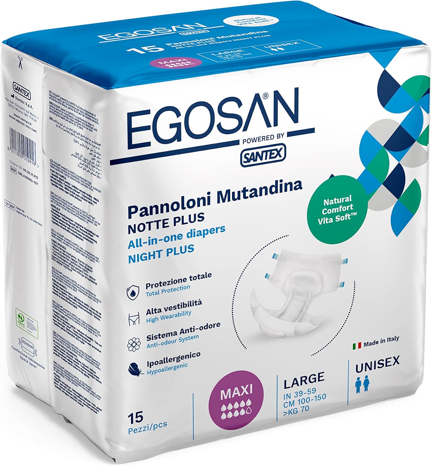 EGOSAN Maxi Incontinence Briefs: Max Absorbency, Adjustable Fit!
