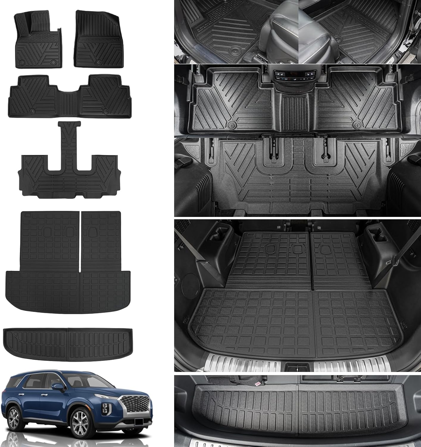 Rongtaod Floor Mats for 2020-2025 Hyundai Palisade Cargo Area
