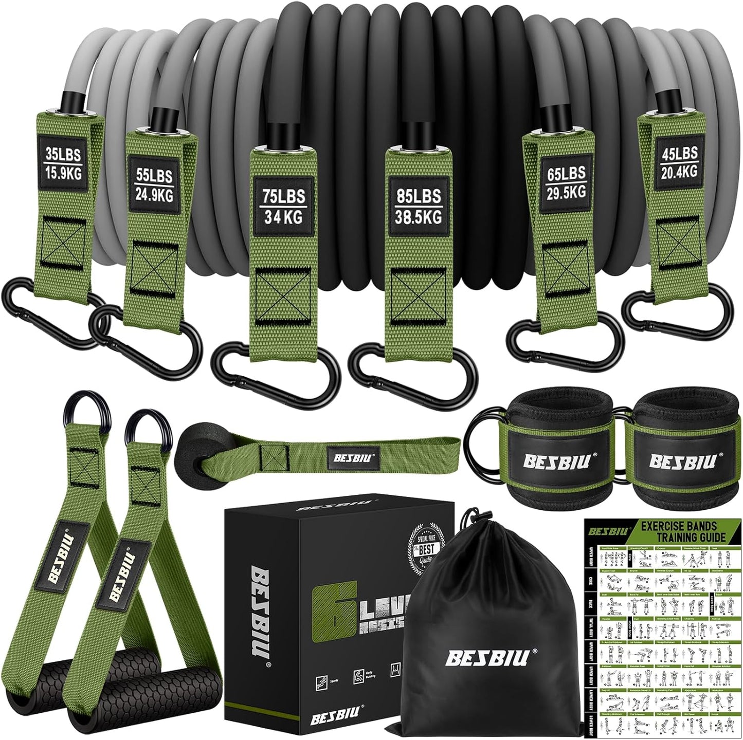 Heavy Resistance Bands for Working Out - 360lbs Exercise Bands