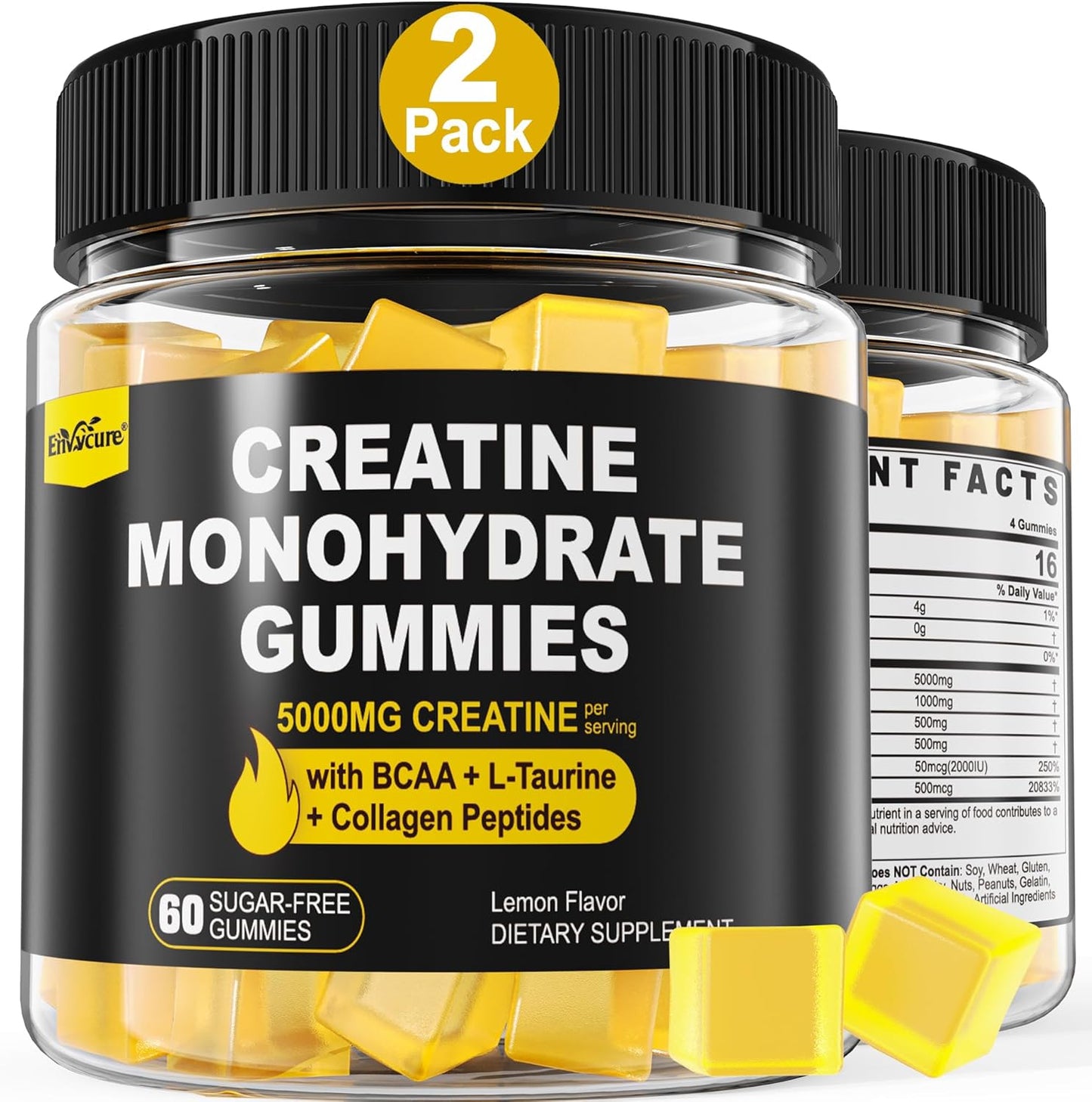 Creatine Monohydrate Gummies for Men & Women - Sugar Free